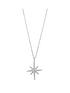 the-love-silver-collection-sterling-silver-north-star-cubic-zirconia-pendant-necklacefront