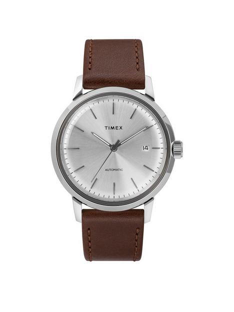 timex-marlin-automatic-40mm-case-silver-dial-and-brown-leather-strap