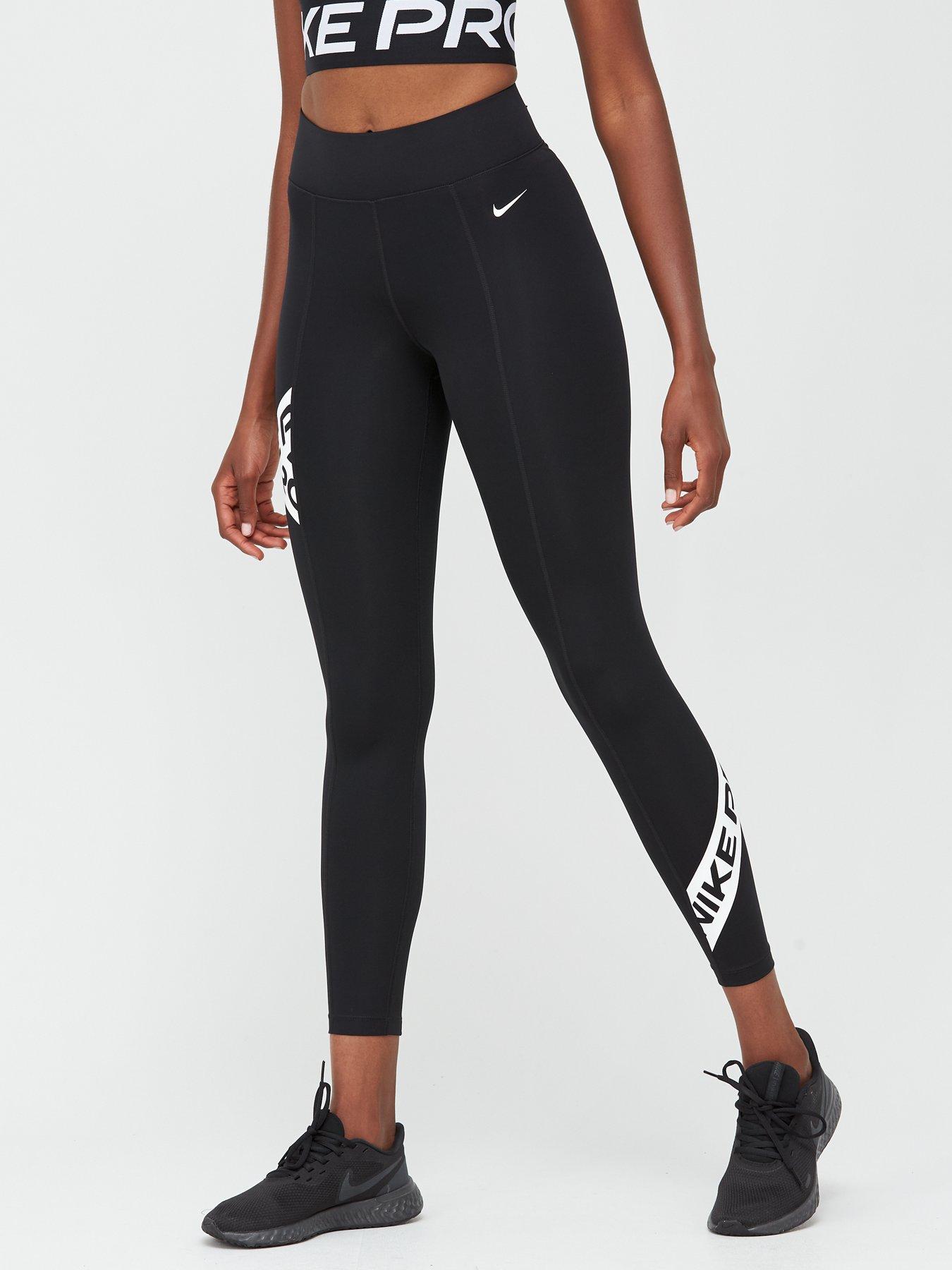 nike pro training leggings in black