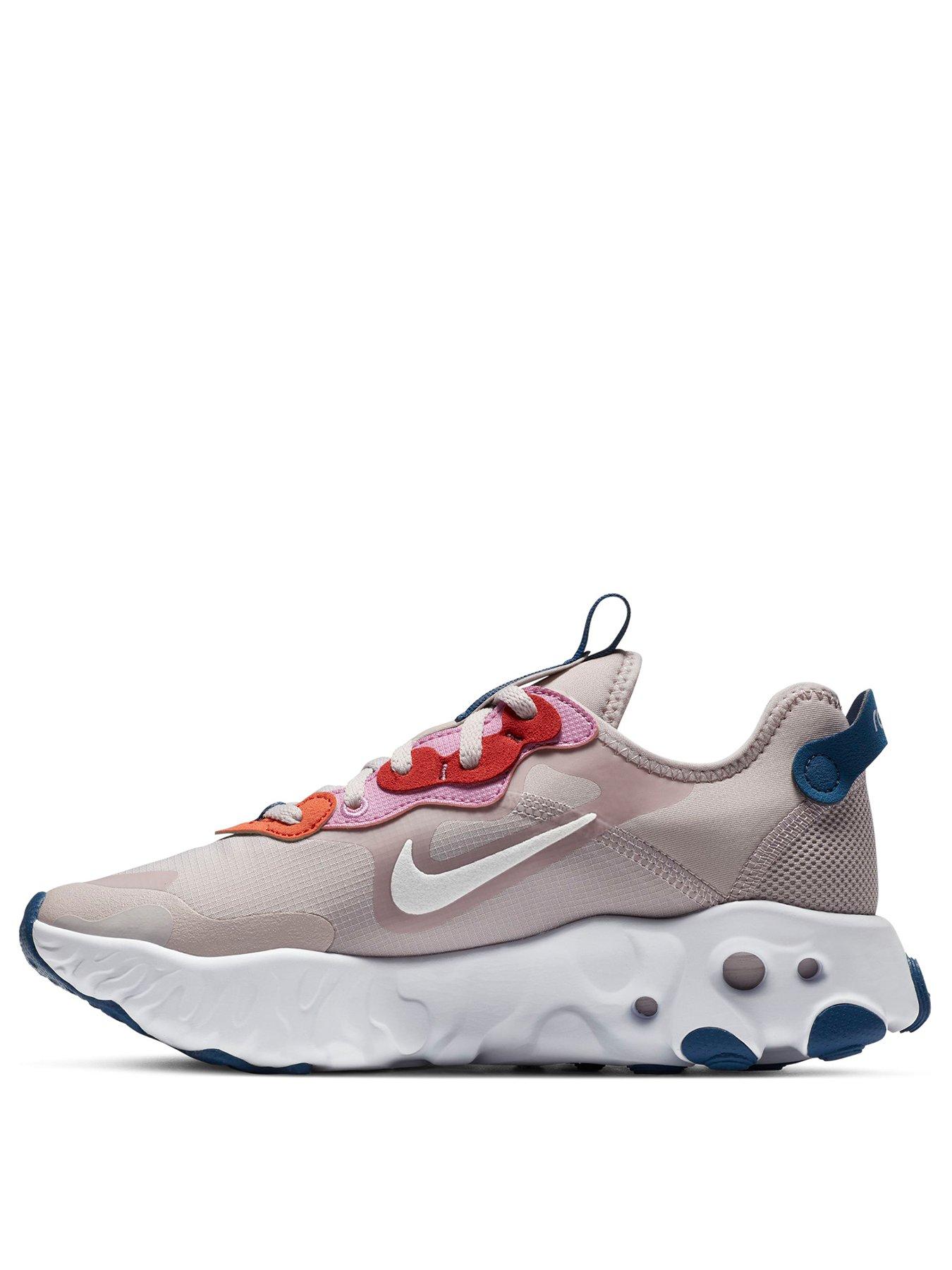 nike training flex trainers in grey with peach swoosh