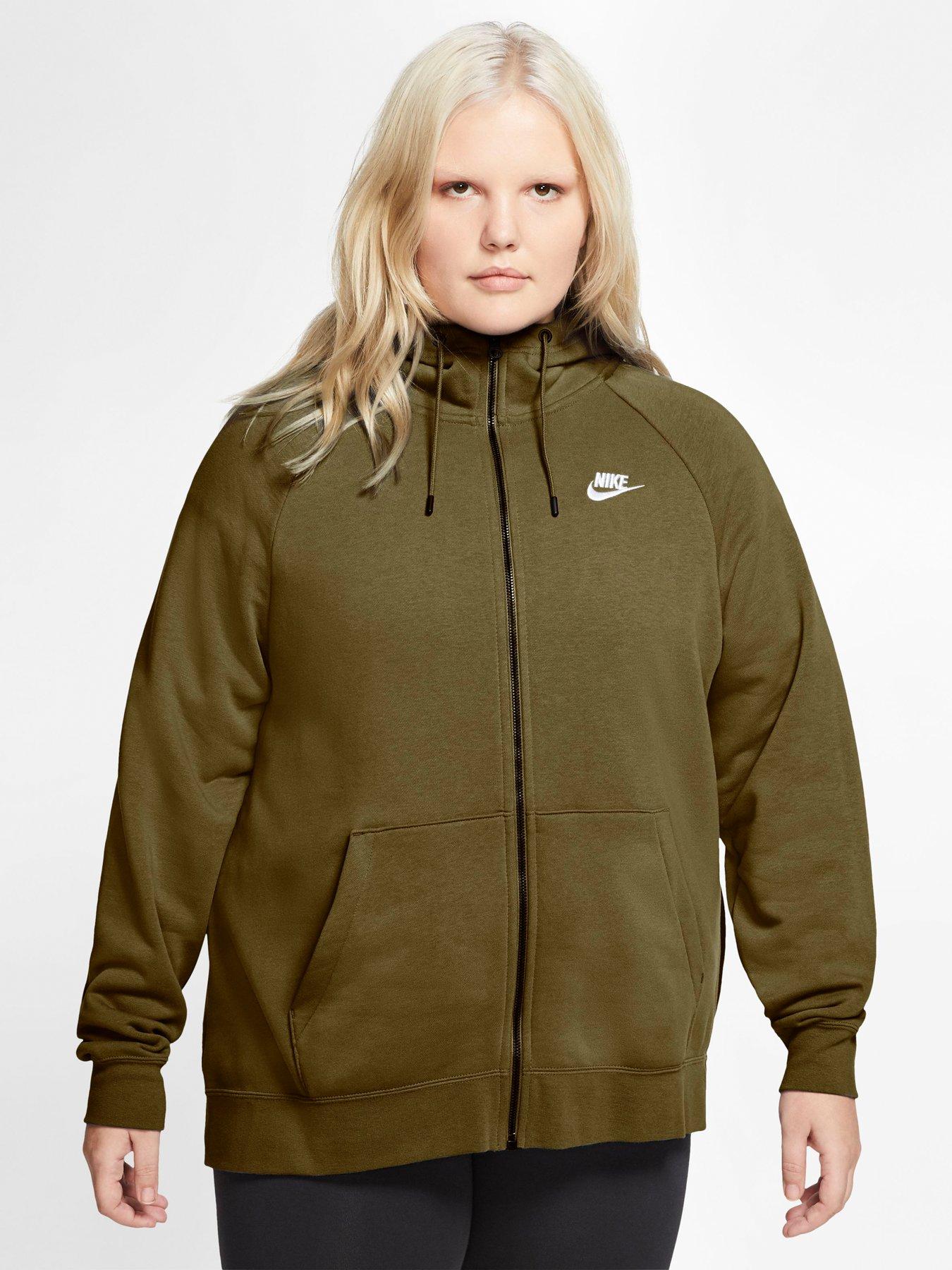 olive green nike womens hoodie