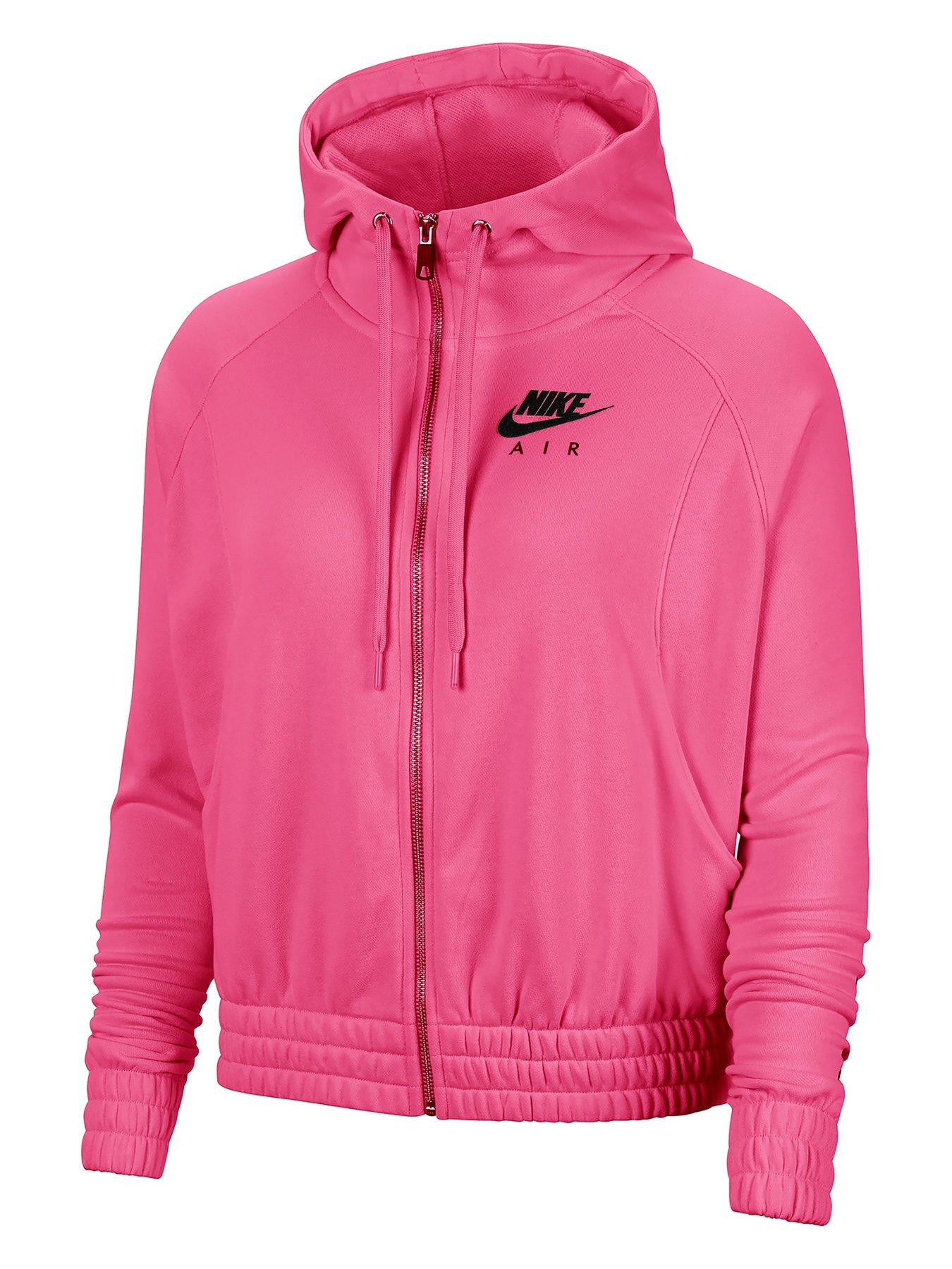 nike pink zip up hoodie