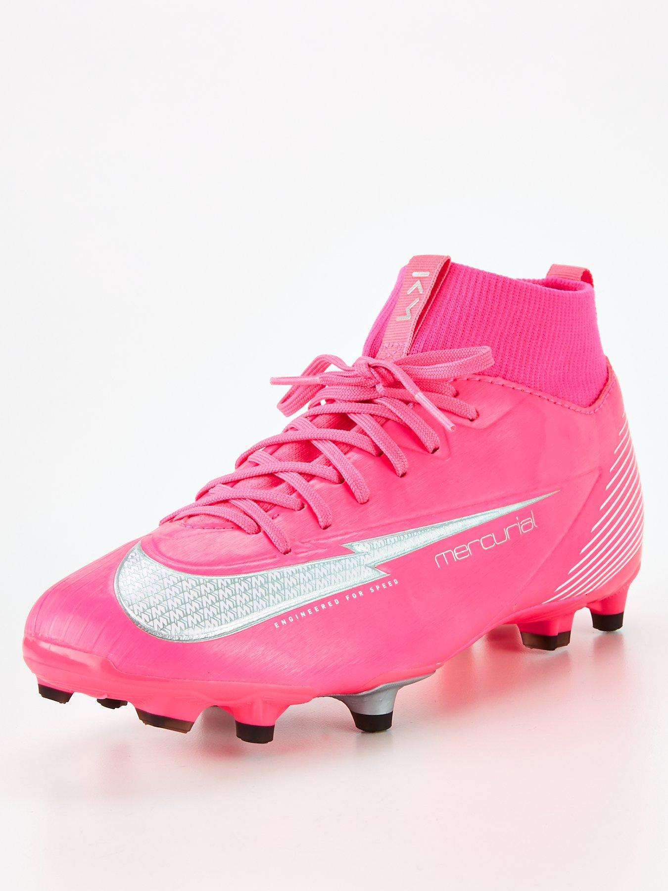 pink football boots junior