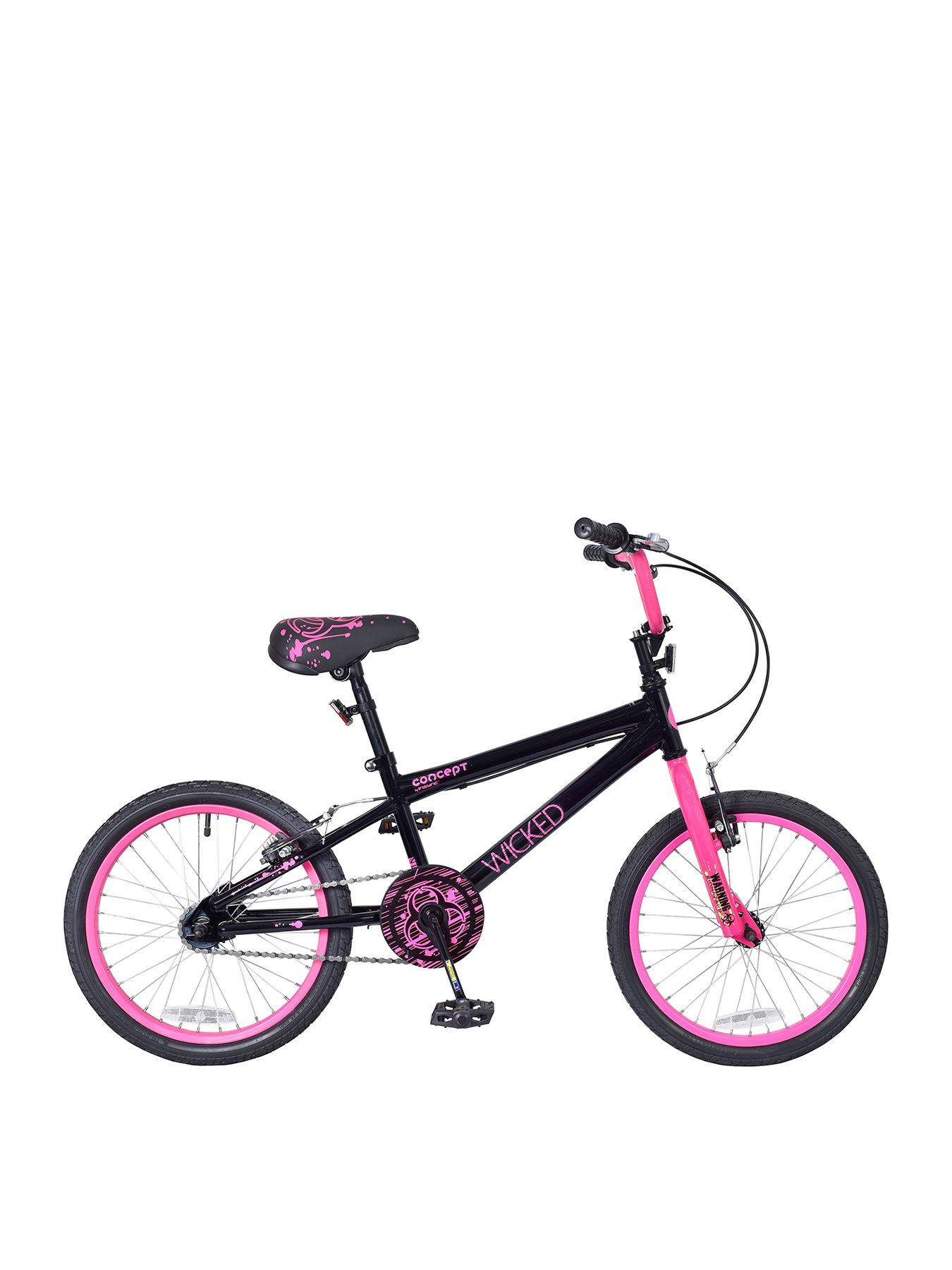 black and pink bmx