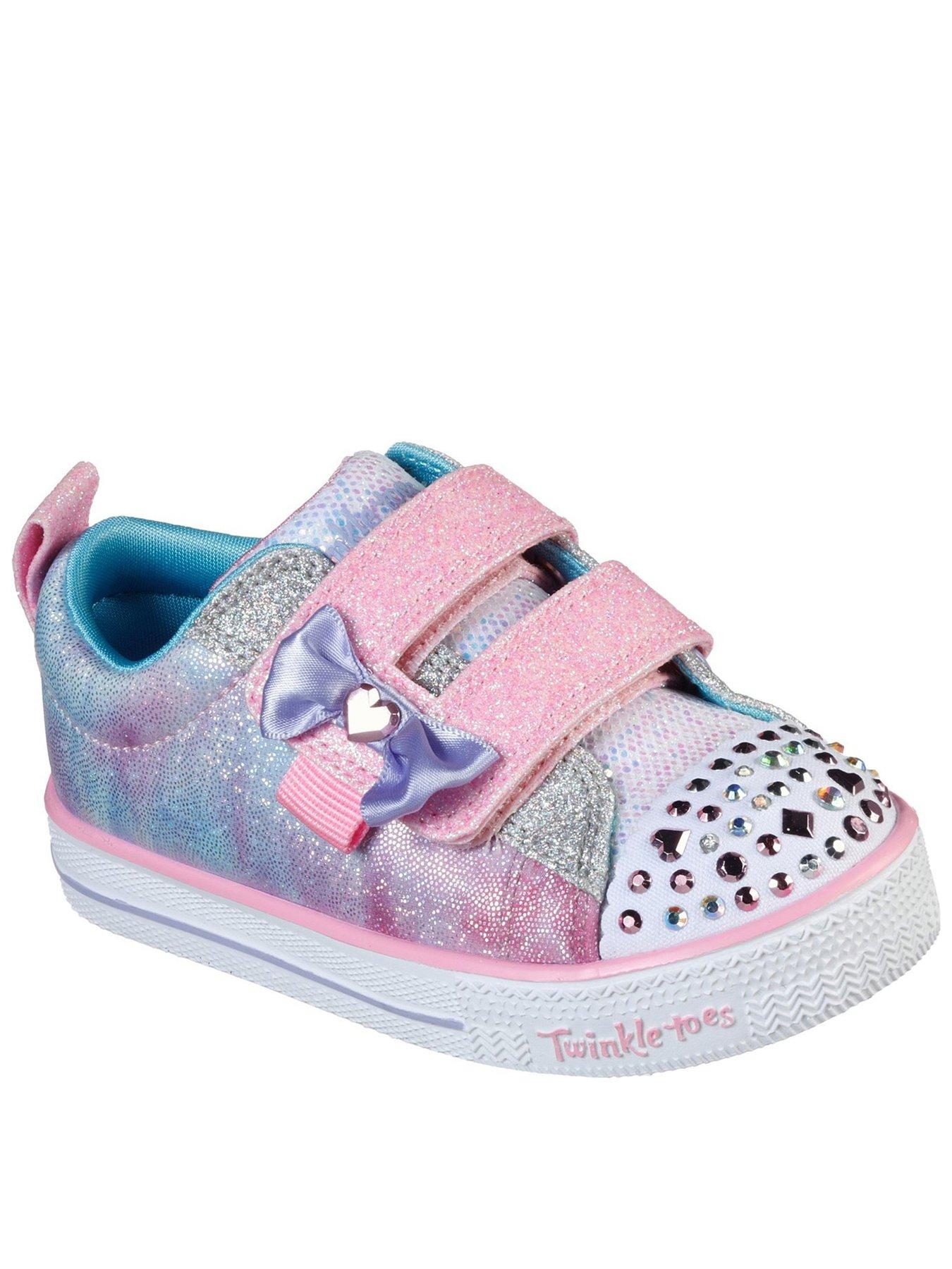 skechers pink bow