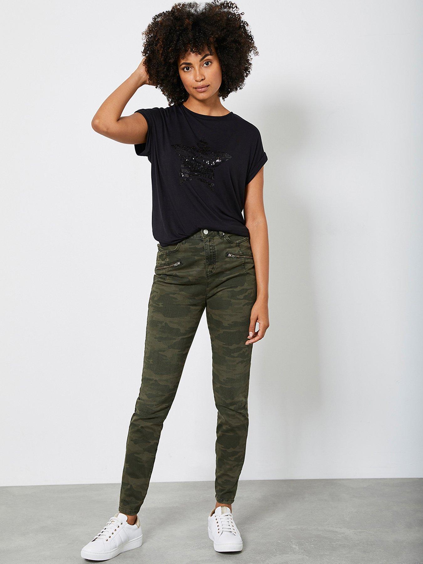 khaki green jeans