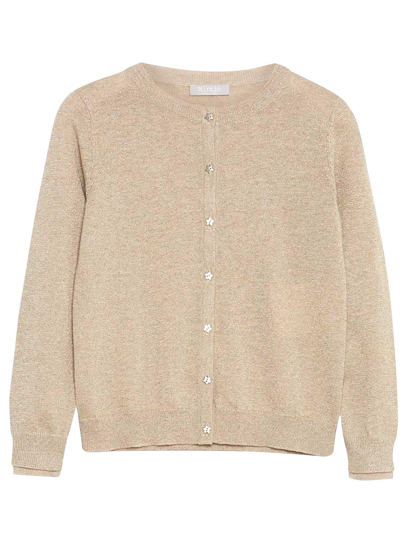 girls gold cardigan