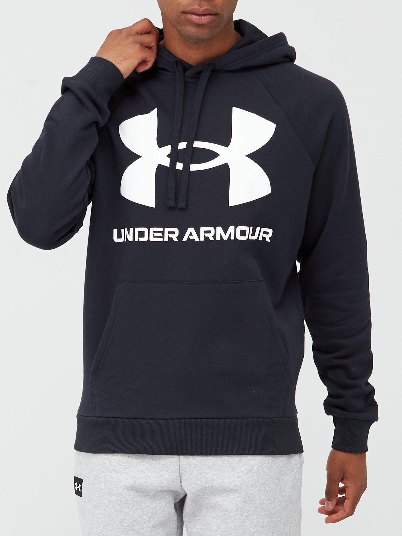 under armour black and white hoodie