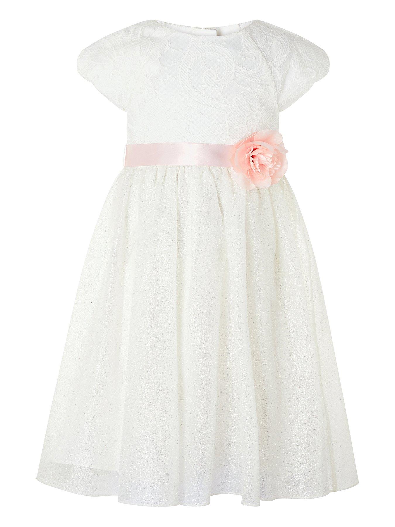 monsoon white flower girl dresses