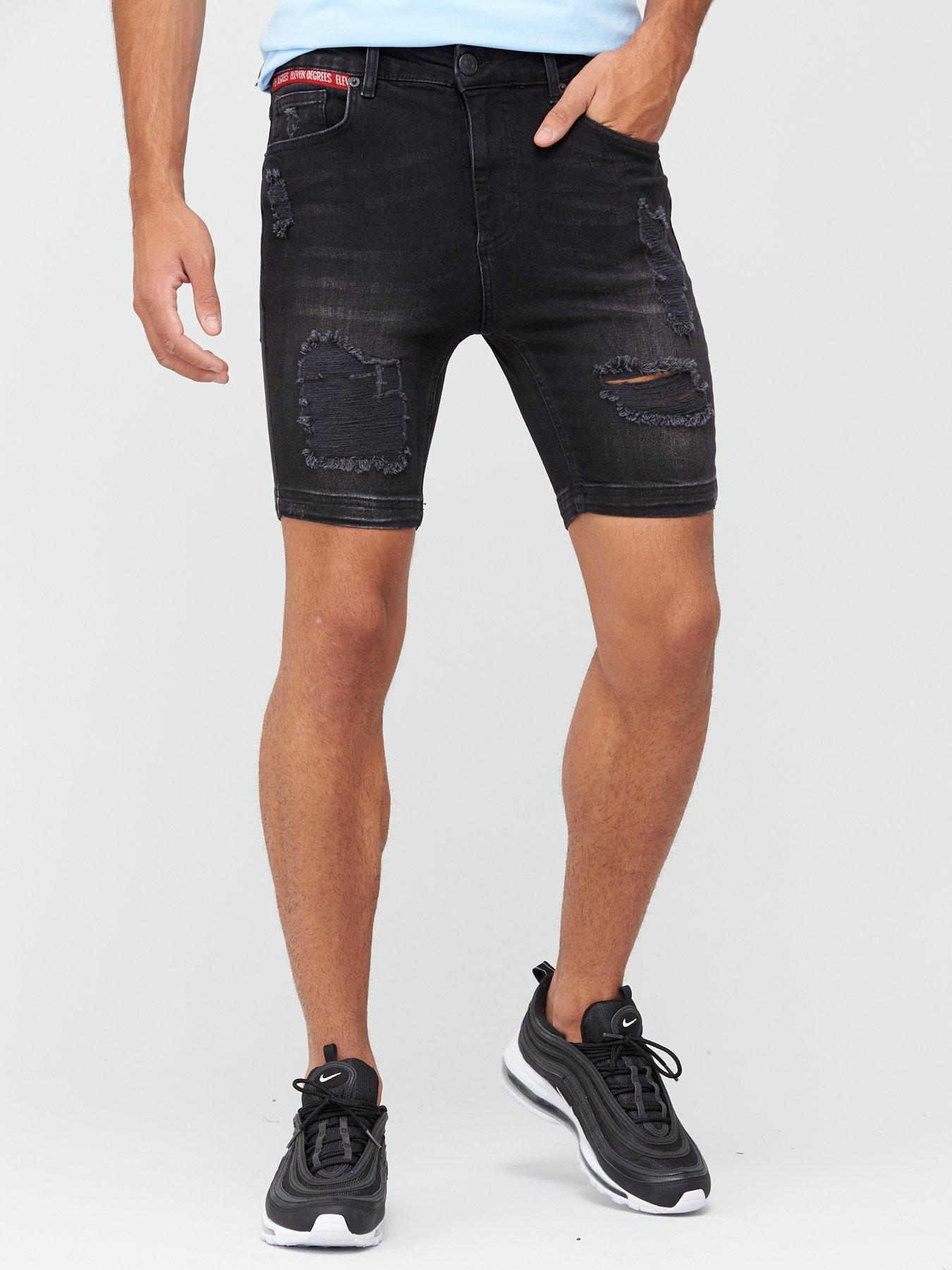 11 degrees black ripped jeans