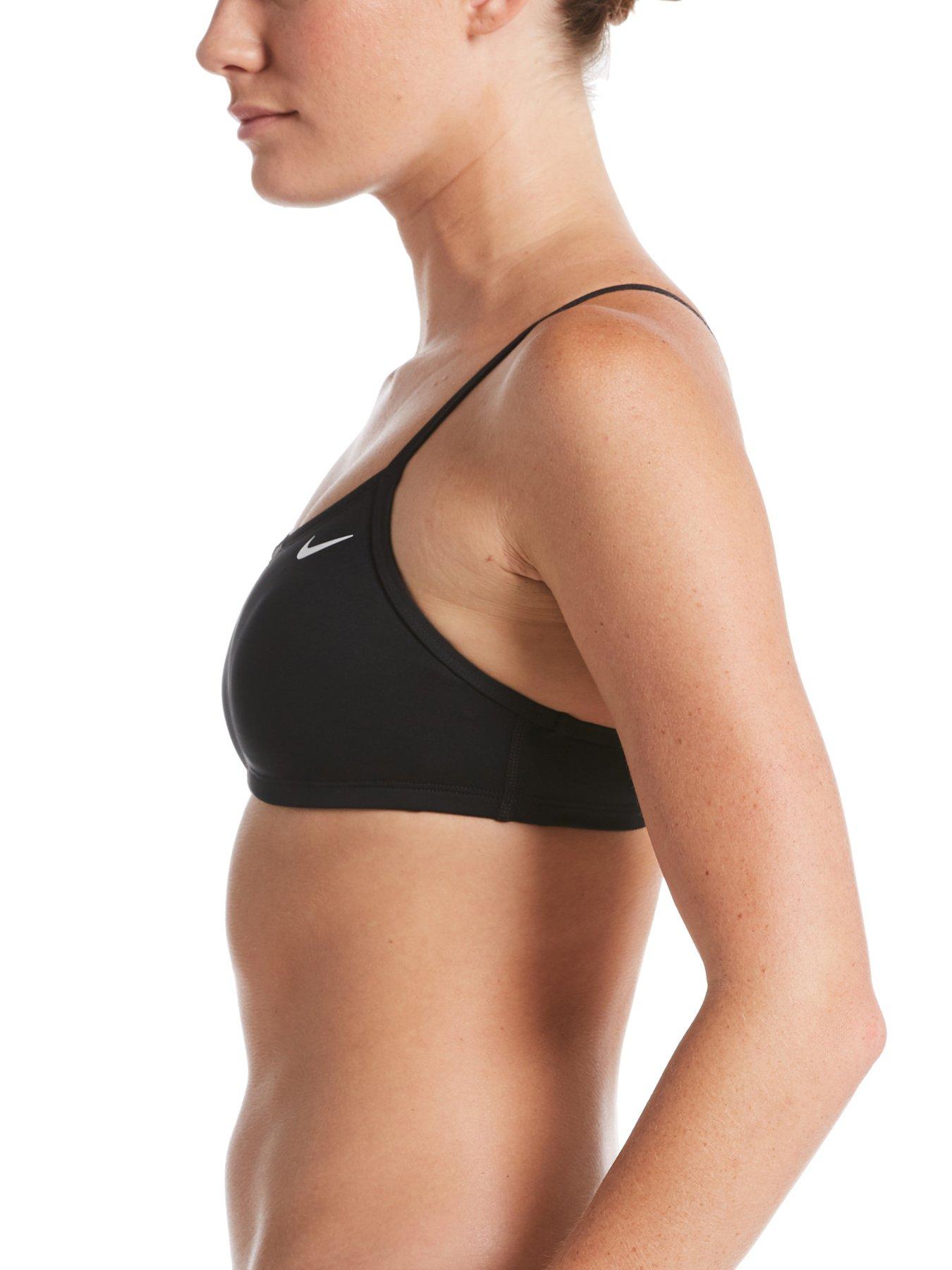 black racerback swim top