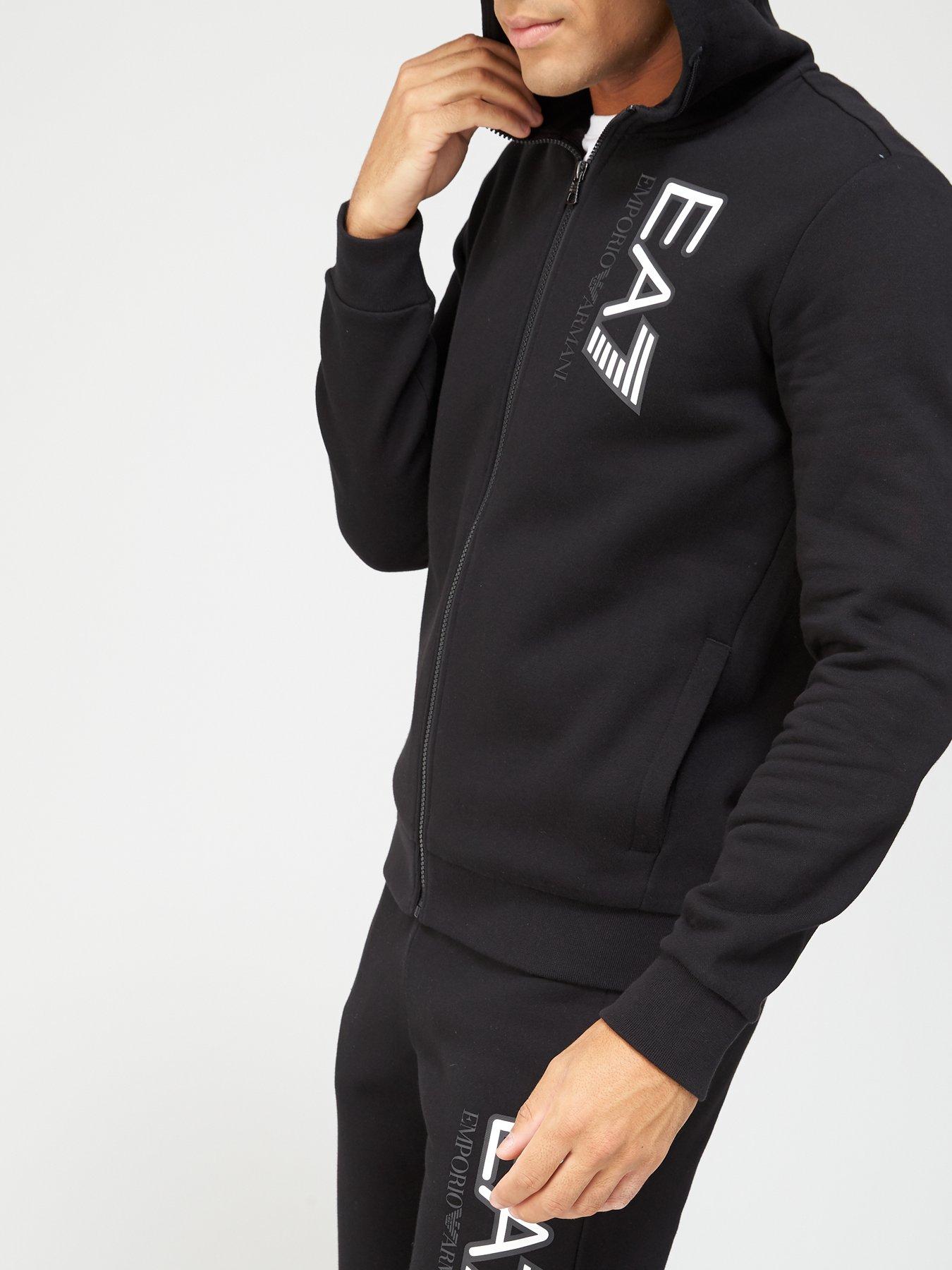 emporio armani ea7 visibility logo full zip fleece tracksuit