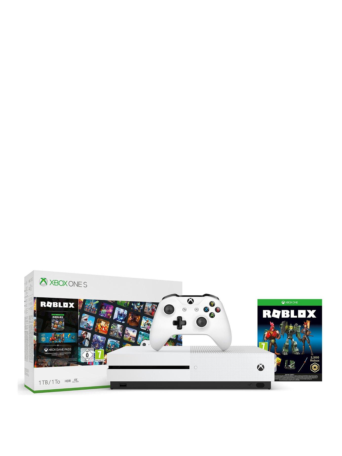 Xbox One S With Roblox Bundle And Optional Extras 1tb Console - roblox domino crown texture