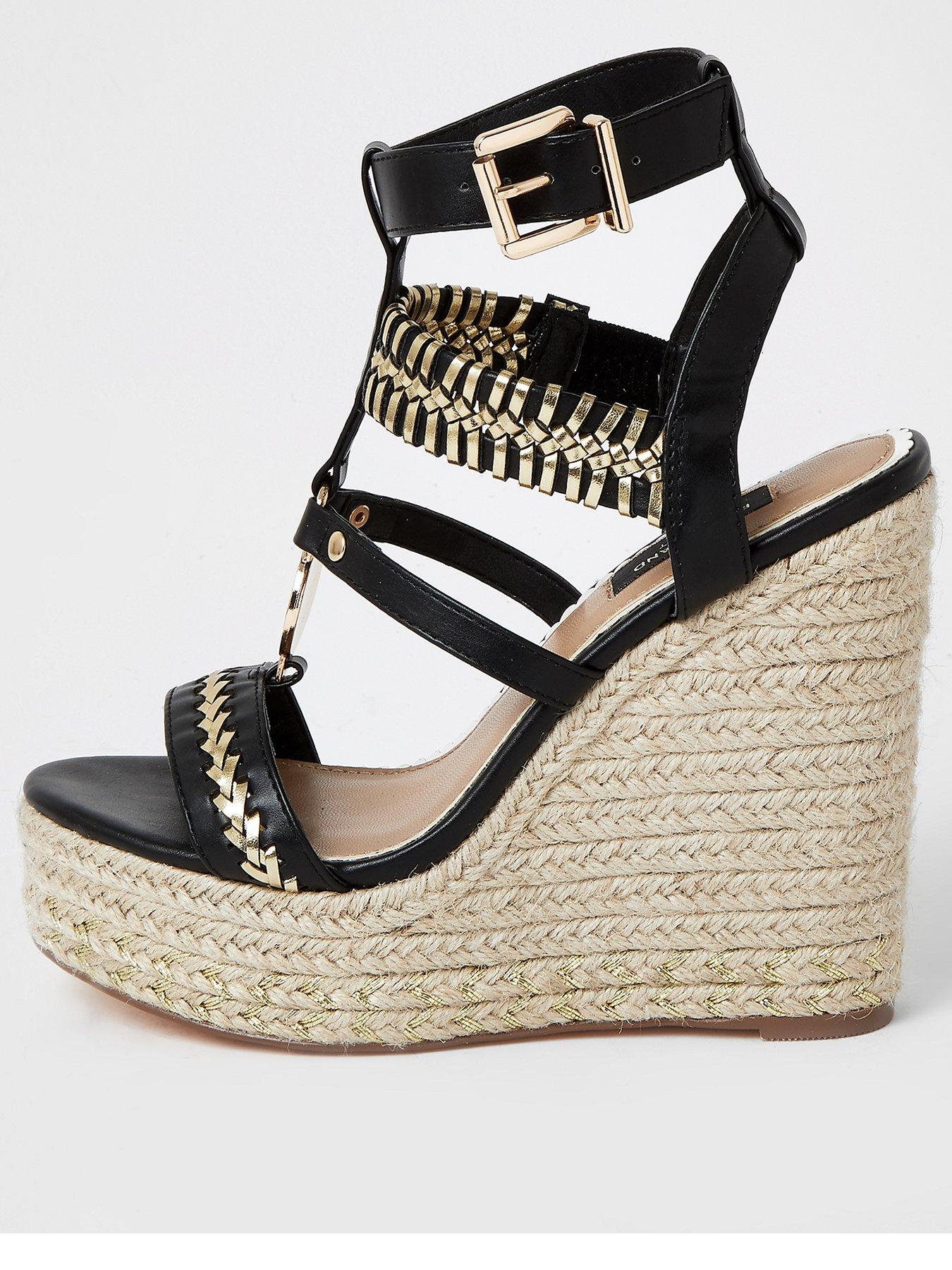 black platform sandals wide fit