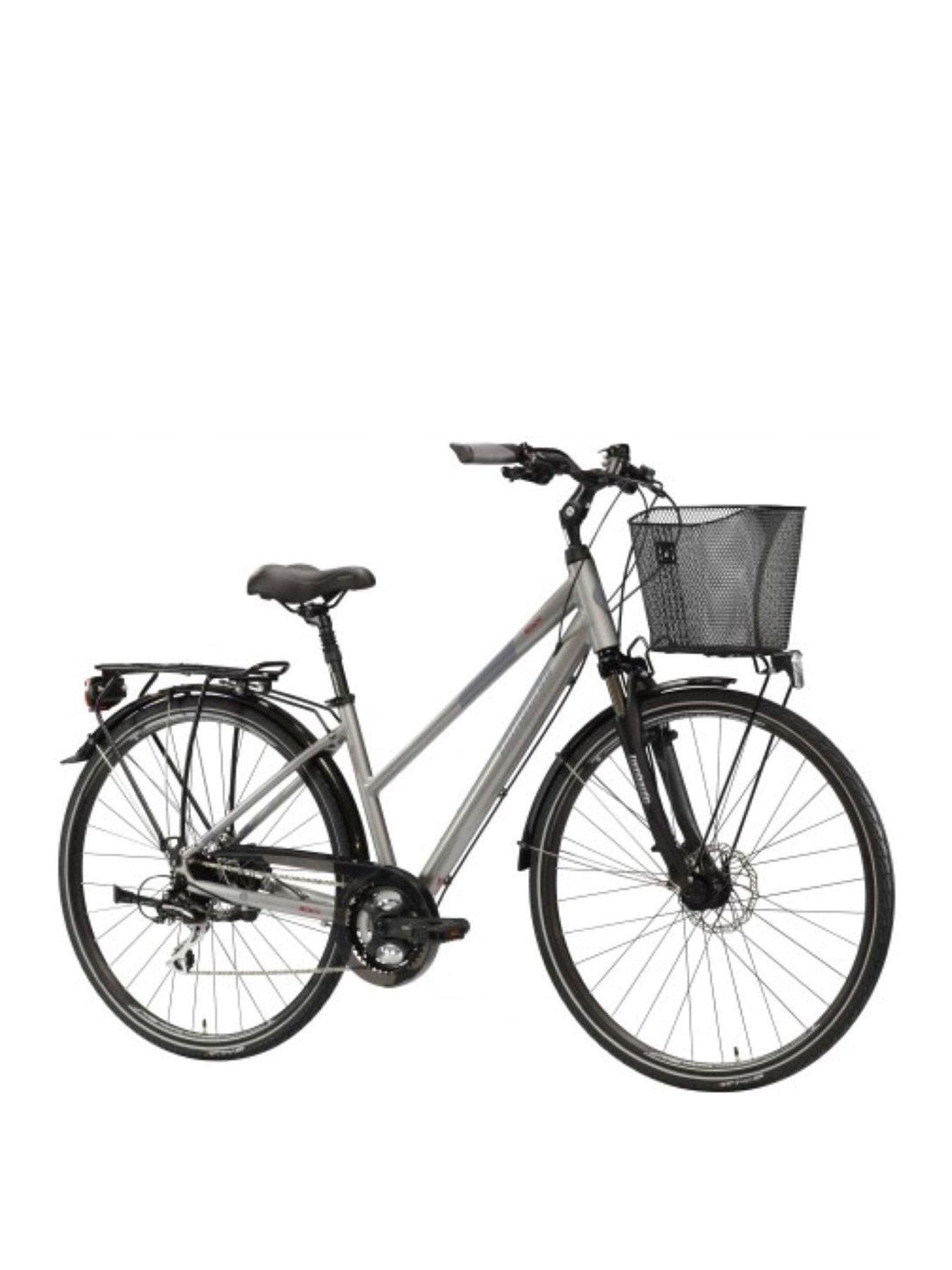 ladies hybrid bike with front suspension