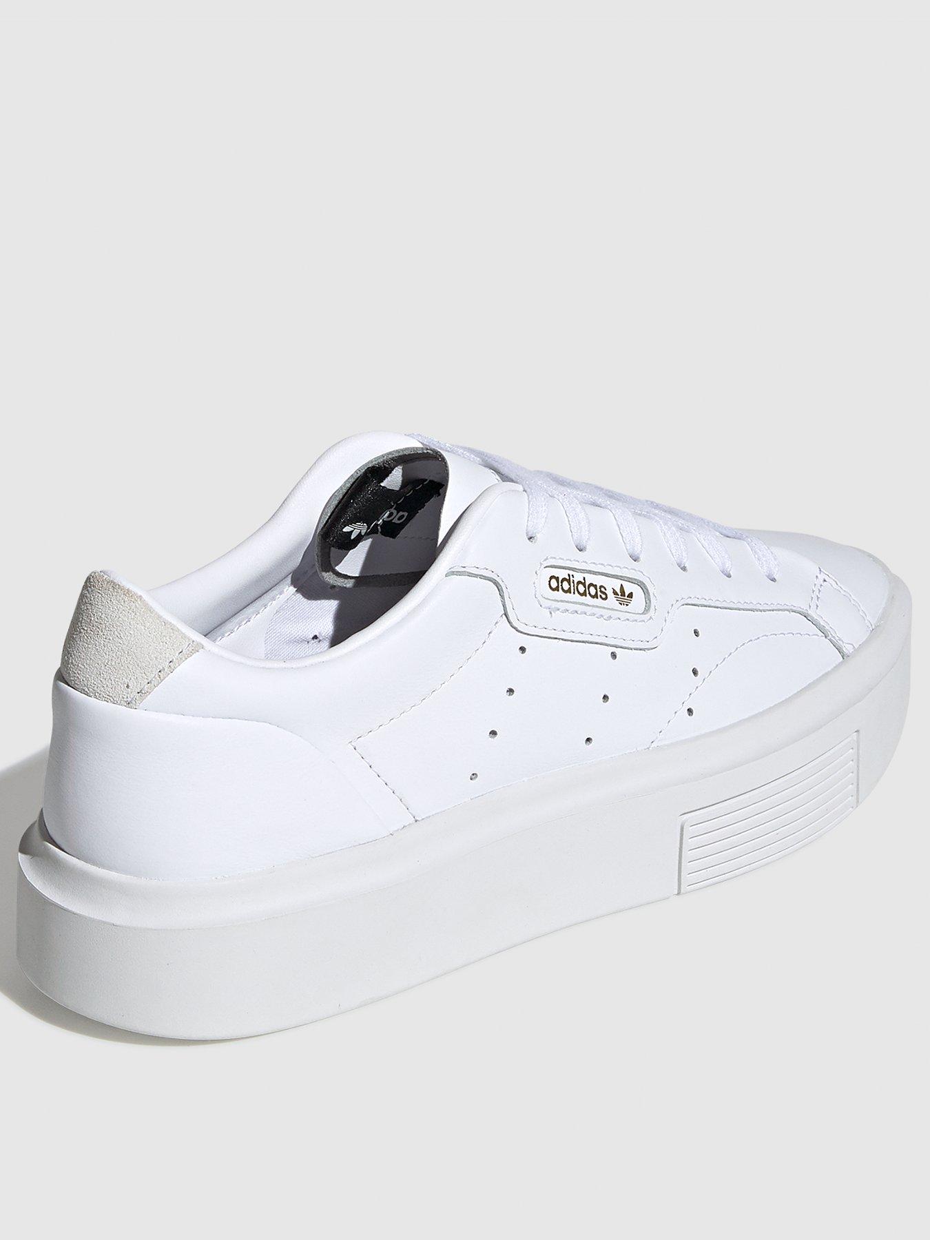 adidas white sleek super trainers