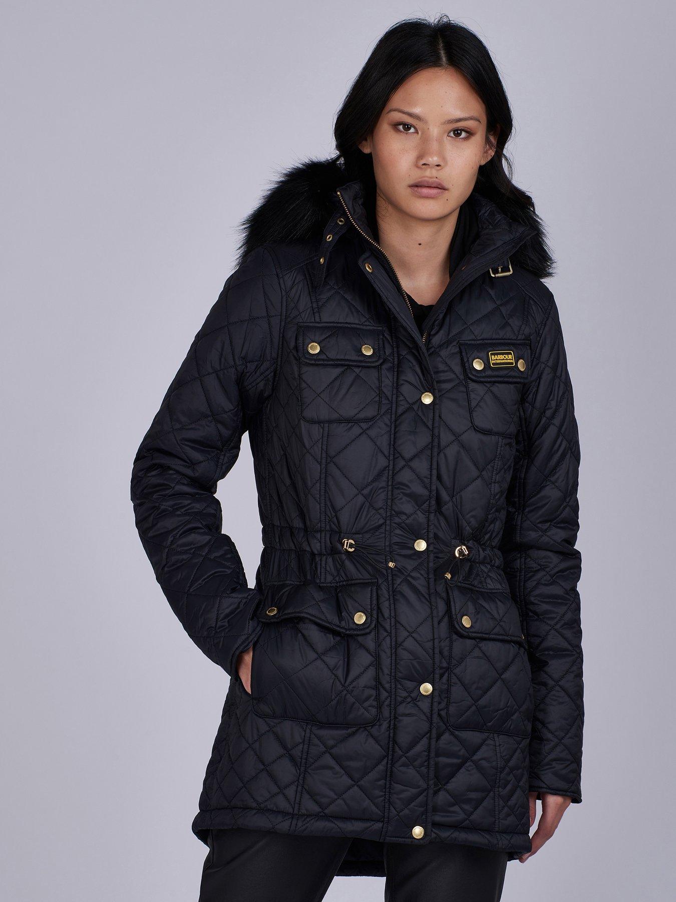 Barbour enduro quilted jacket black online