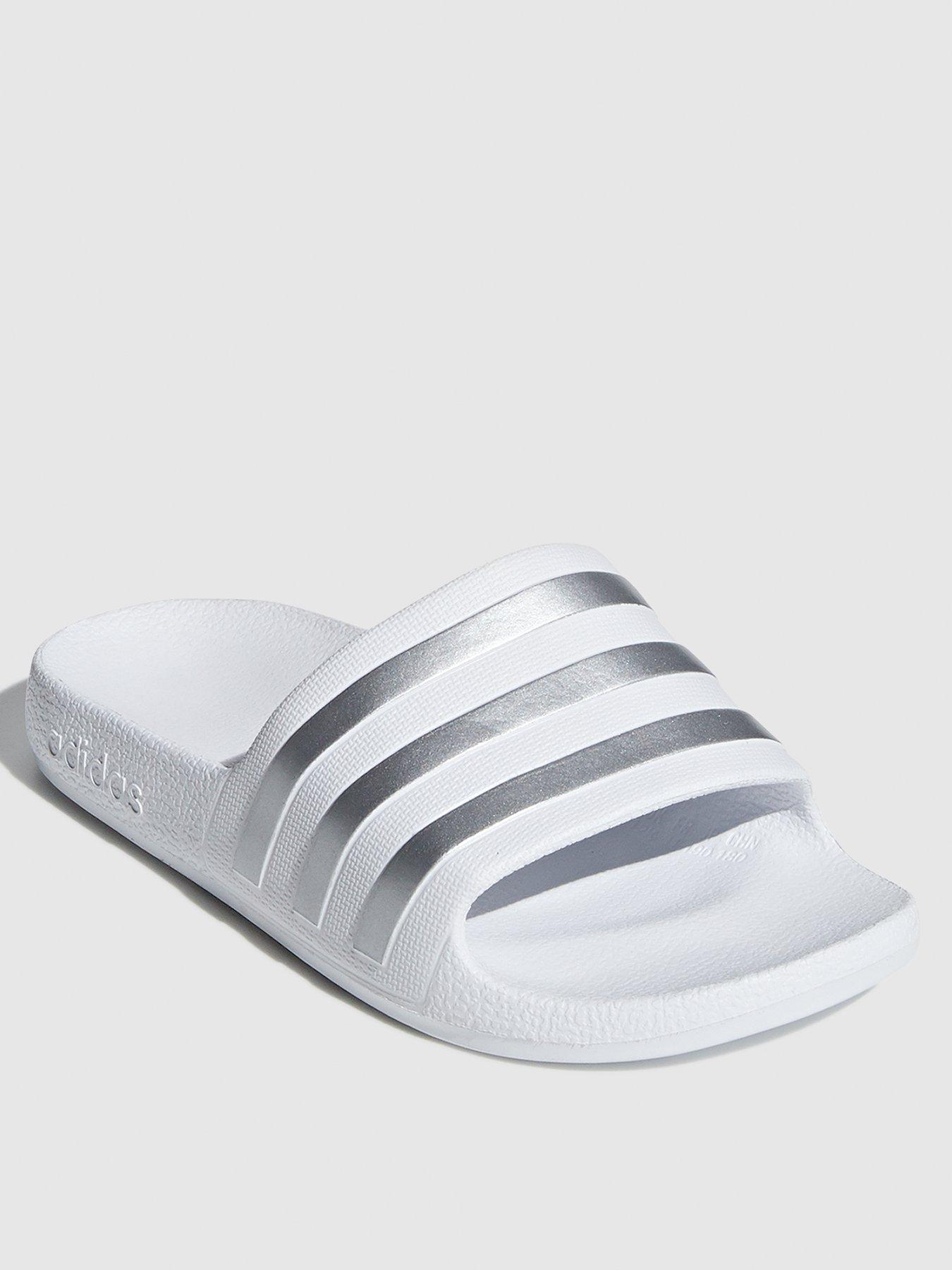 white and silver sliders