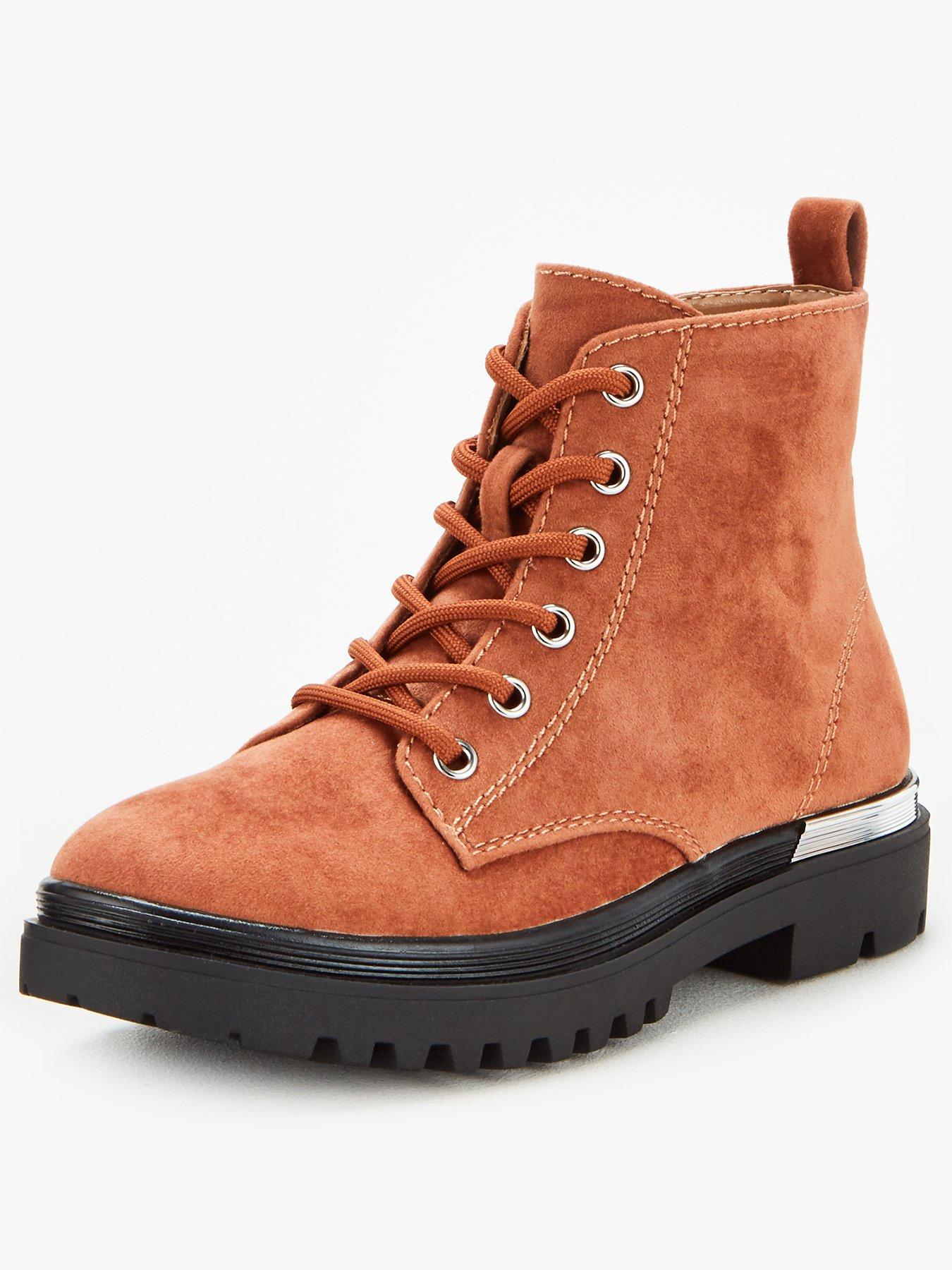 girls pink lace up boots