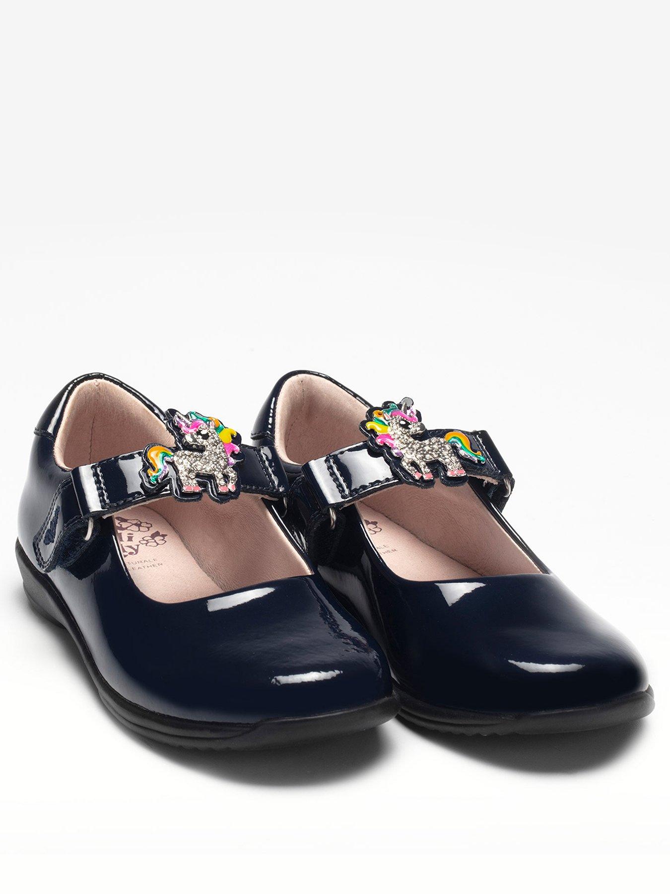 navy blue school shoes for girls