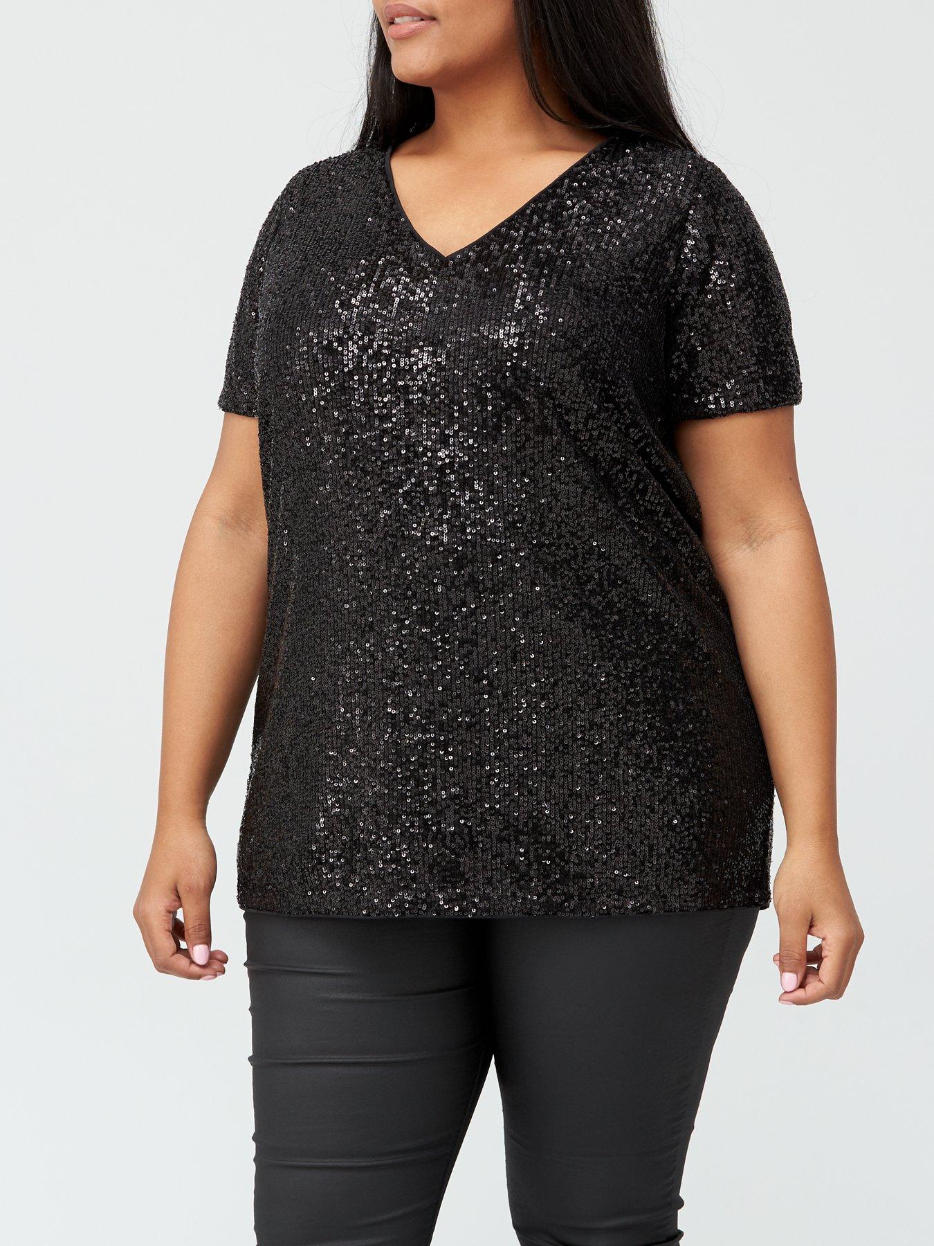 v by very sequin top