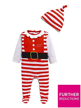 v-by-very-baby-christmas-unisex-sleepsuit-ampnbsphat-set-multi