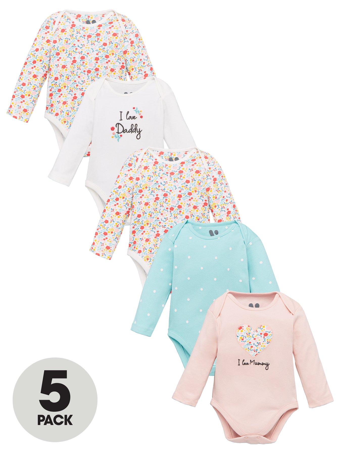 baby girl bodysuit multipack