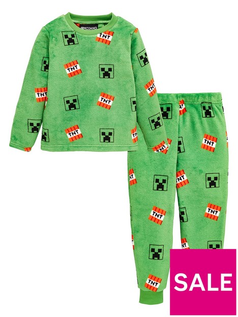minecraft-boys-minecraft-all-over-print-fleece-pyjamas-green