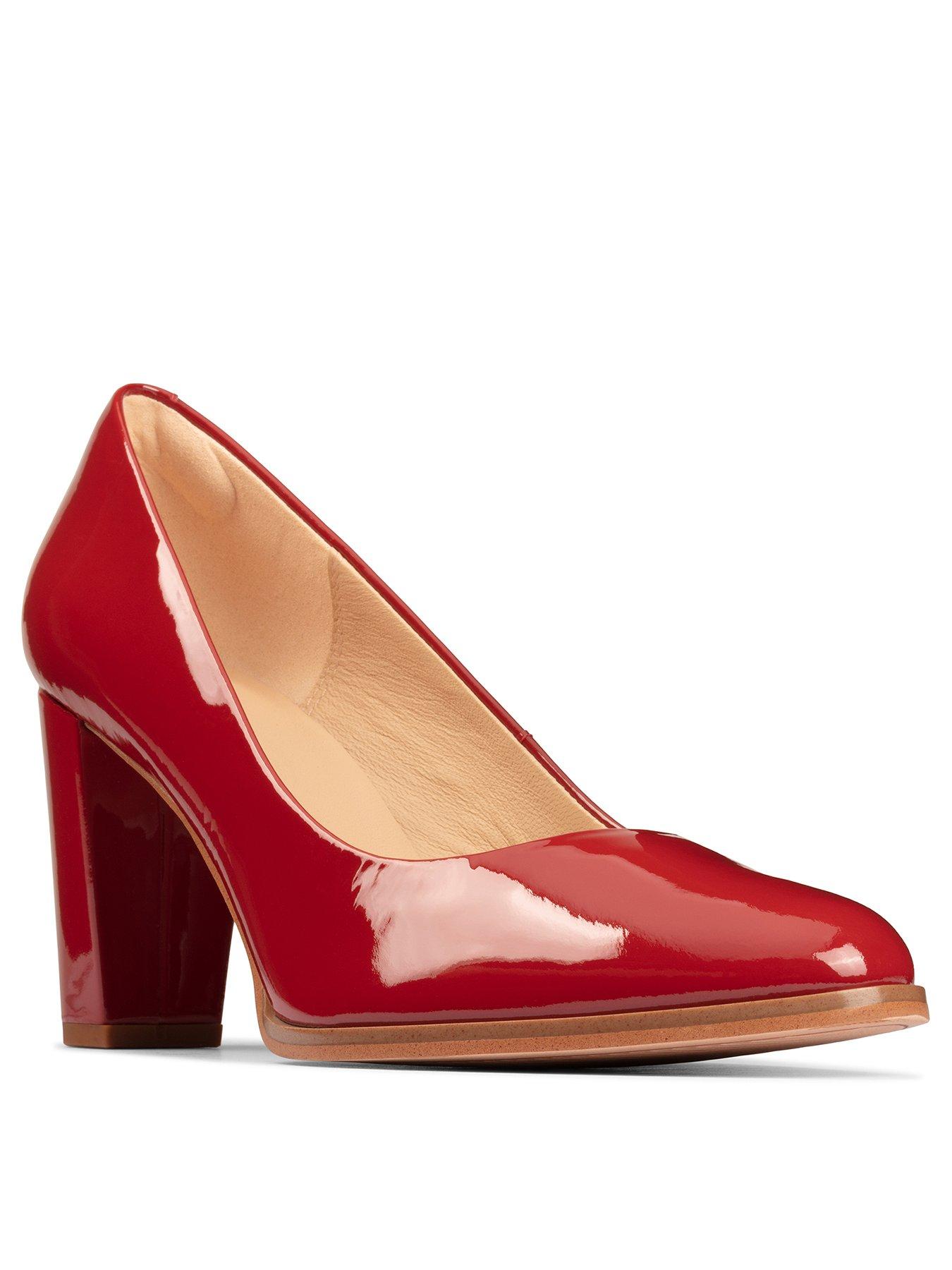clarks red heels