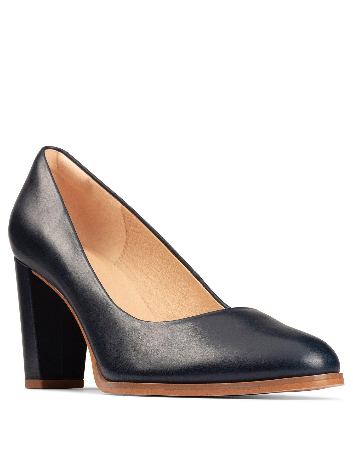 clarks navy court shoes