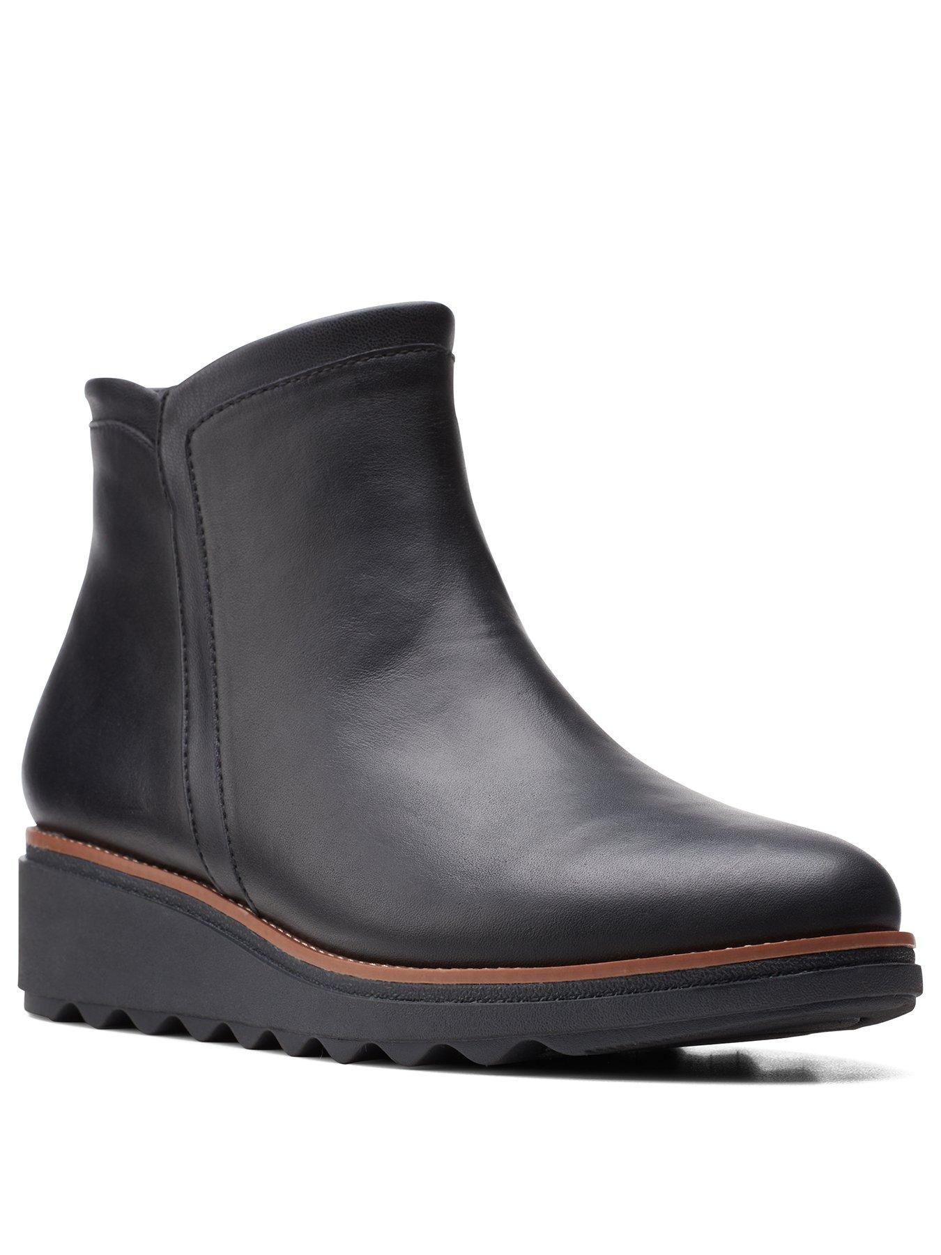 wide fit wedge ankle boots