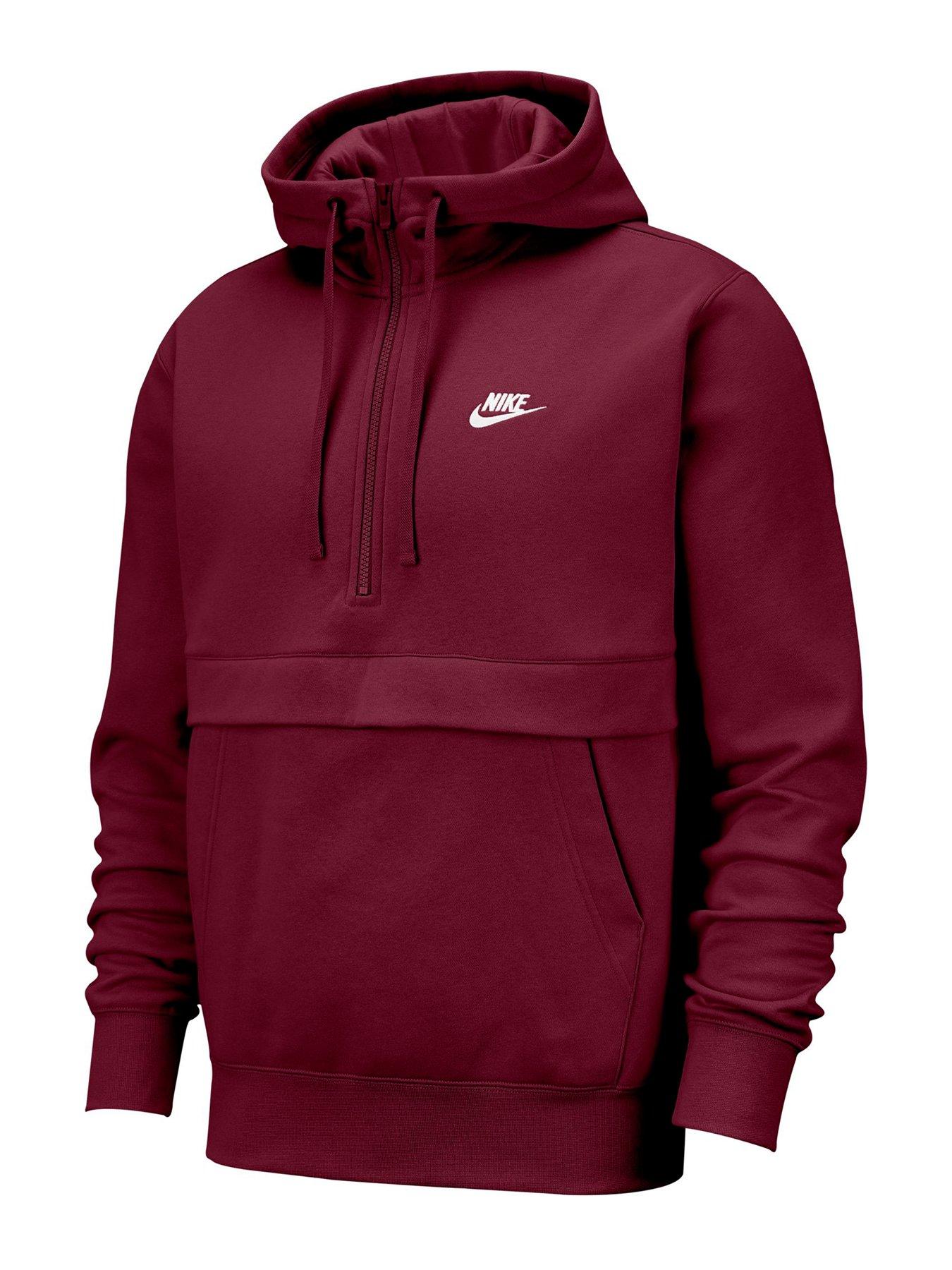burgundy nike hoodie