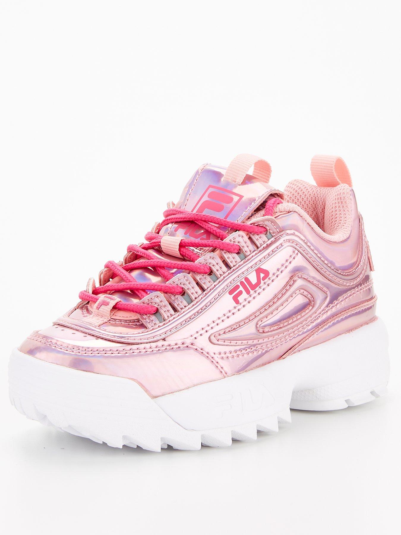 baby pink fila trainers