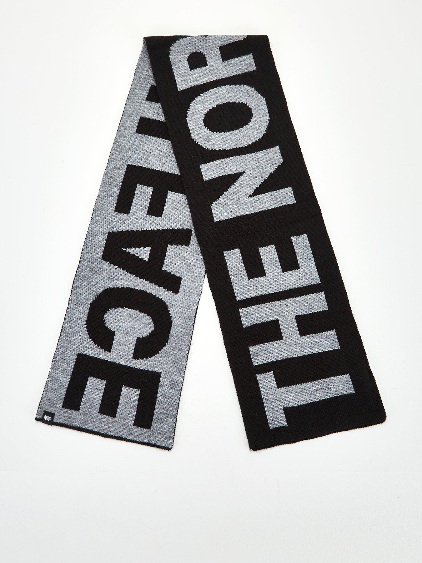 The North Face The North Face Logo Scarf Black Grey Littlewoodsireland Ie