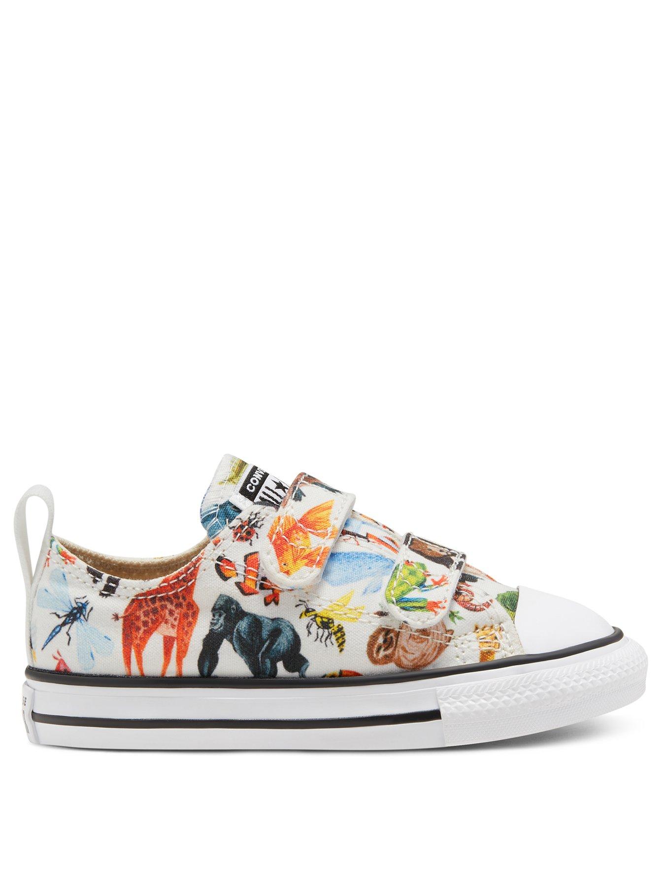 converse ctas ox 2v science class animal print infant trainer