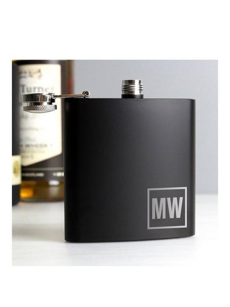 the-personalised-memento-company-personalised-black-monogram-hip-flask