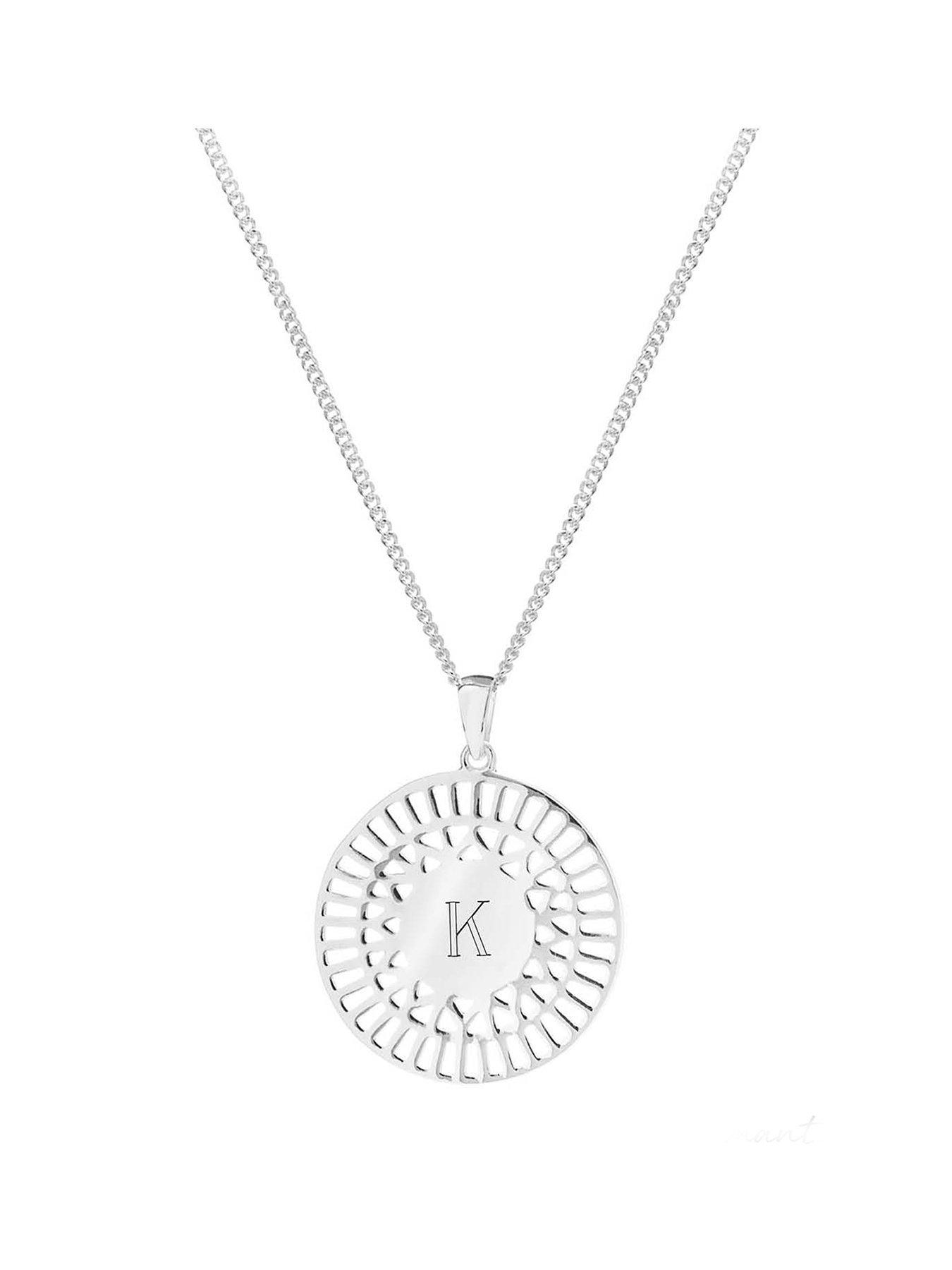 18 Rhodium Plated Sterling Silver Graduated CZ Dangling Interlocking Heart Pendant Necklace