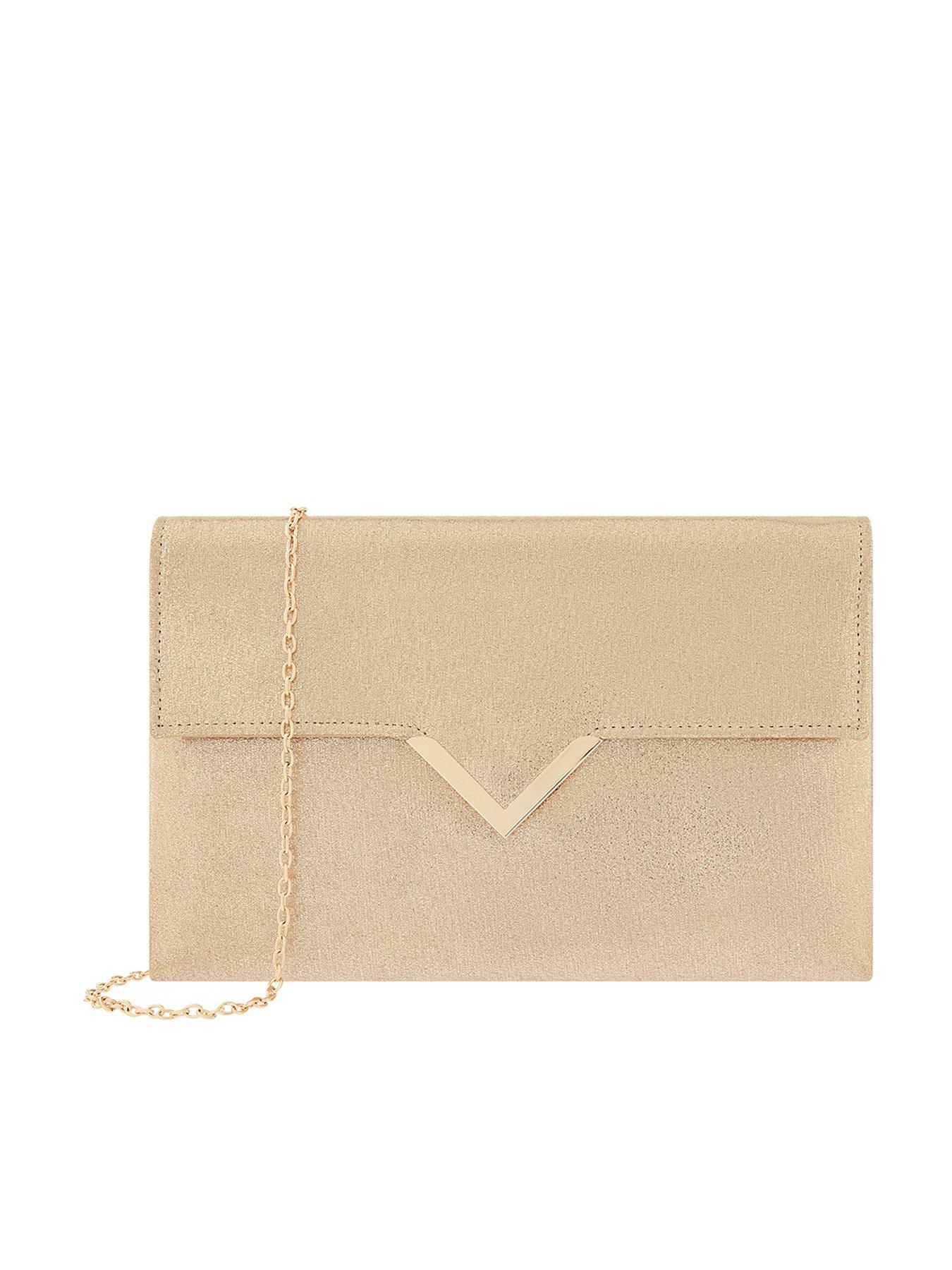 envelope clutch gold