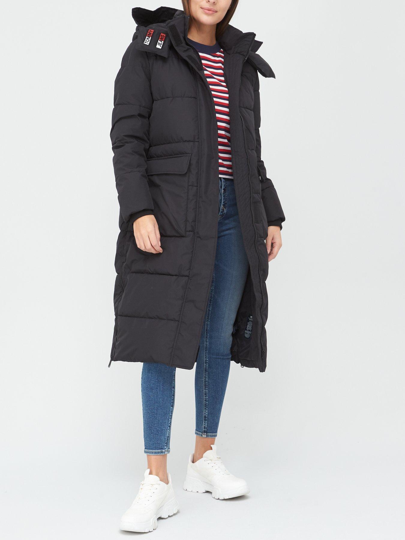 ladies black tommy hilfiger coat