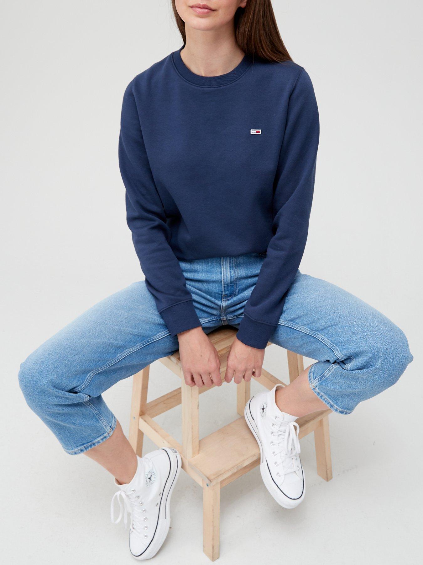 tommy jeans small logo crew