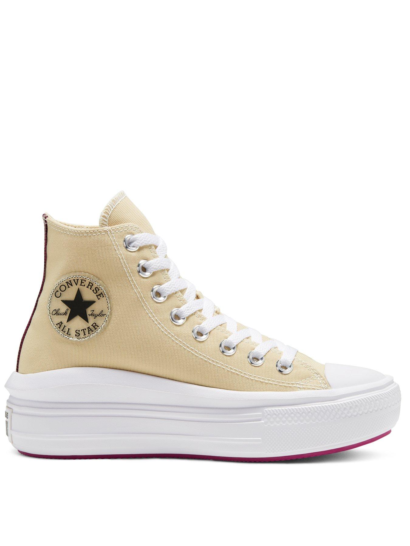 converse beige platform