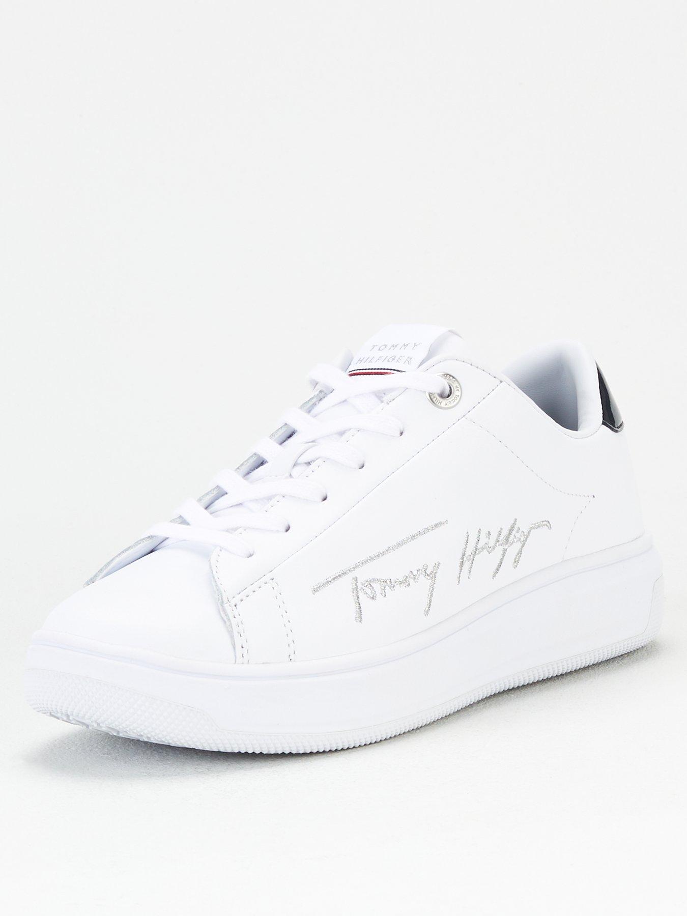 tommy hilfiger signature leather trainers