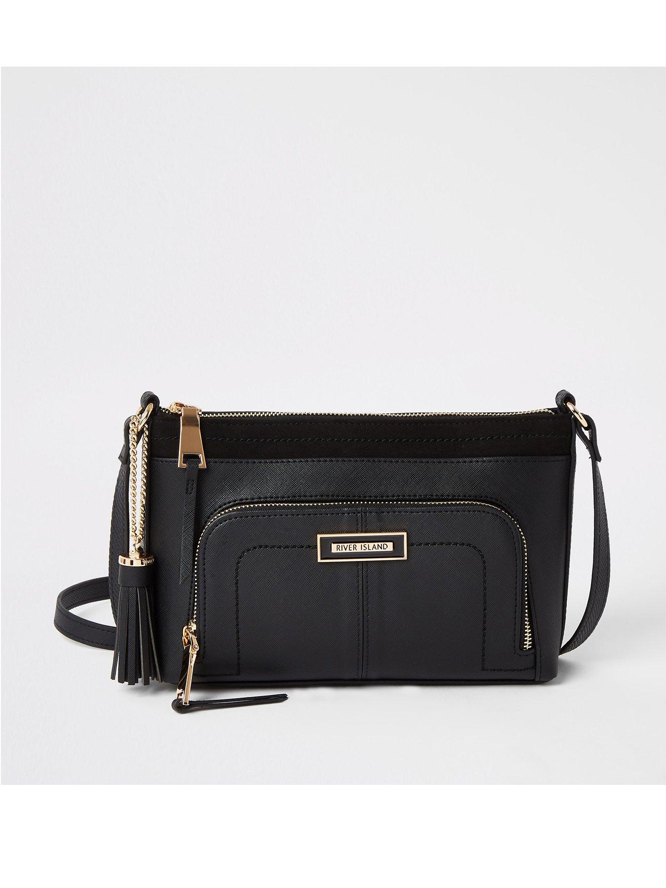 river island black cross body bag