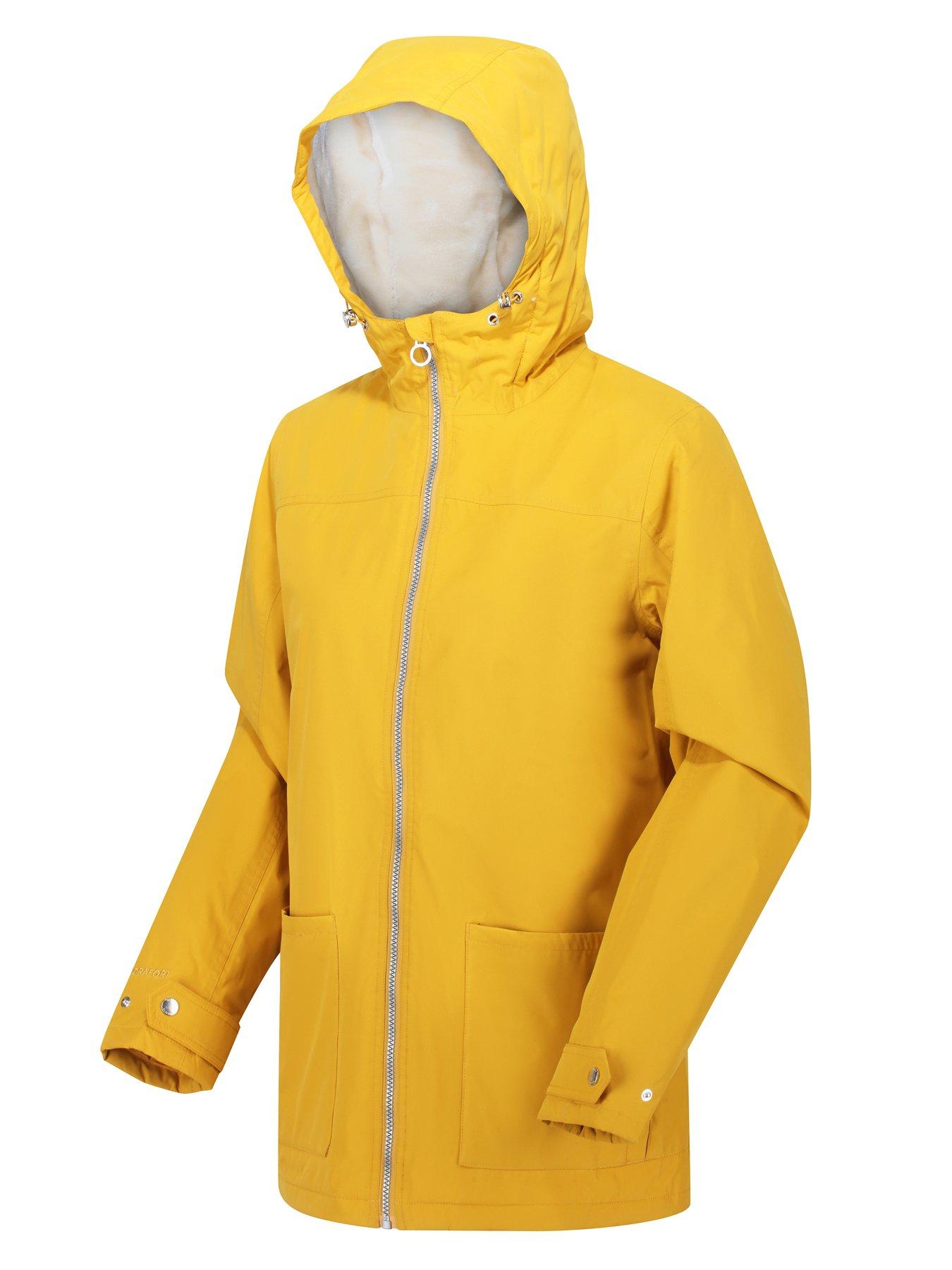 mustard rain jacket