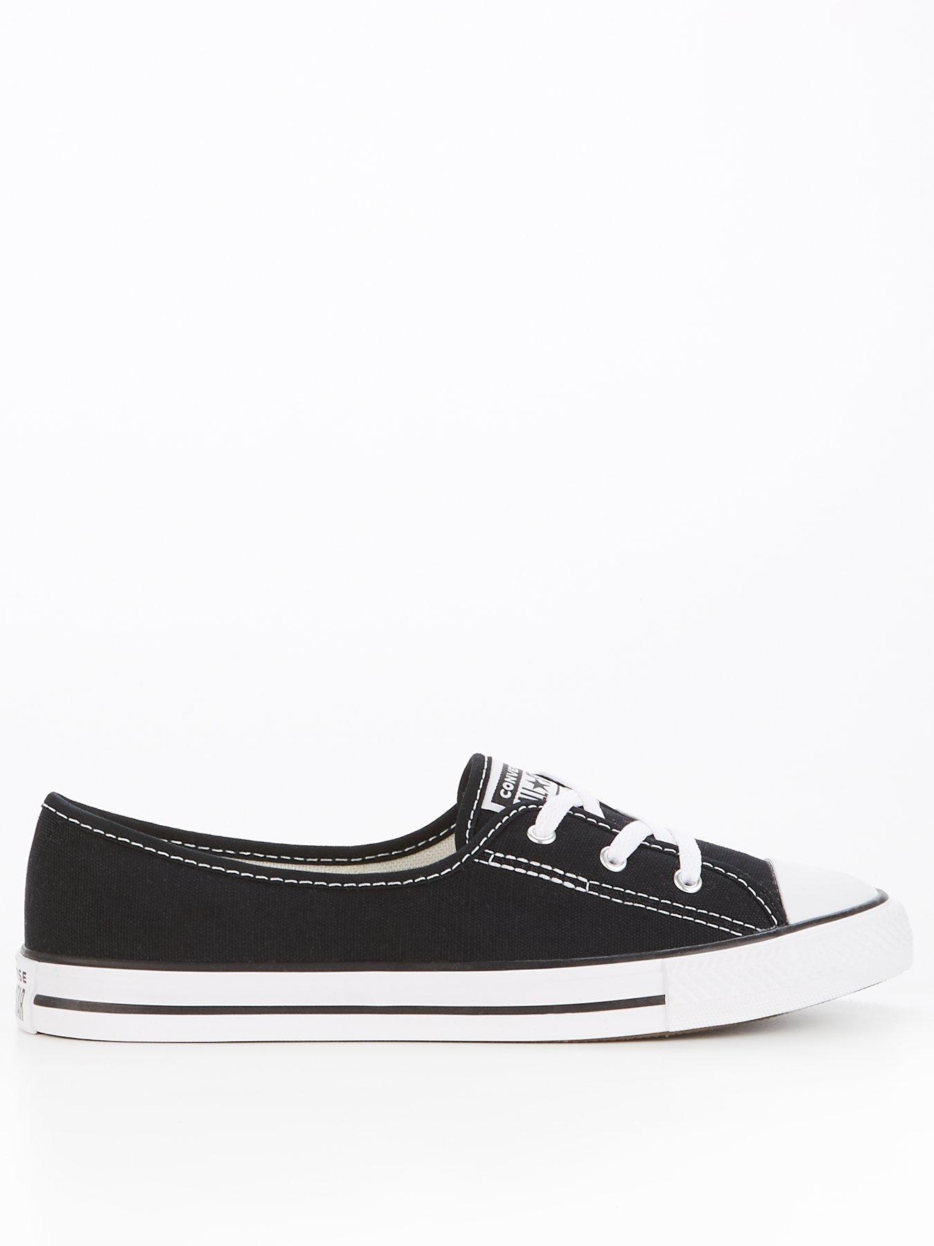 converse ballet flats black