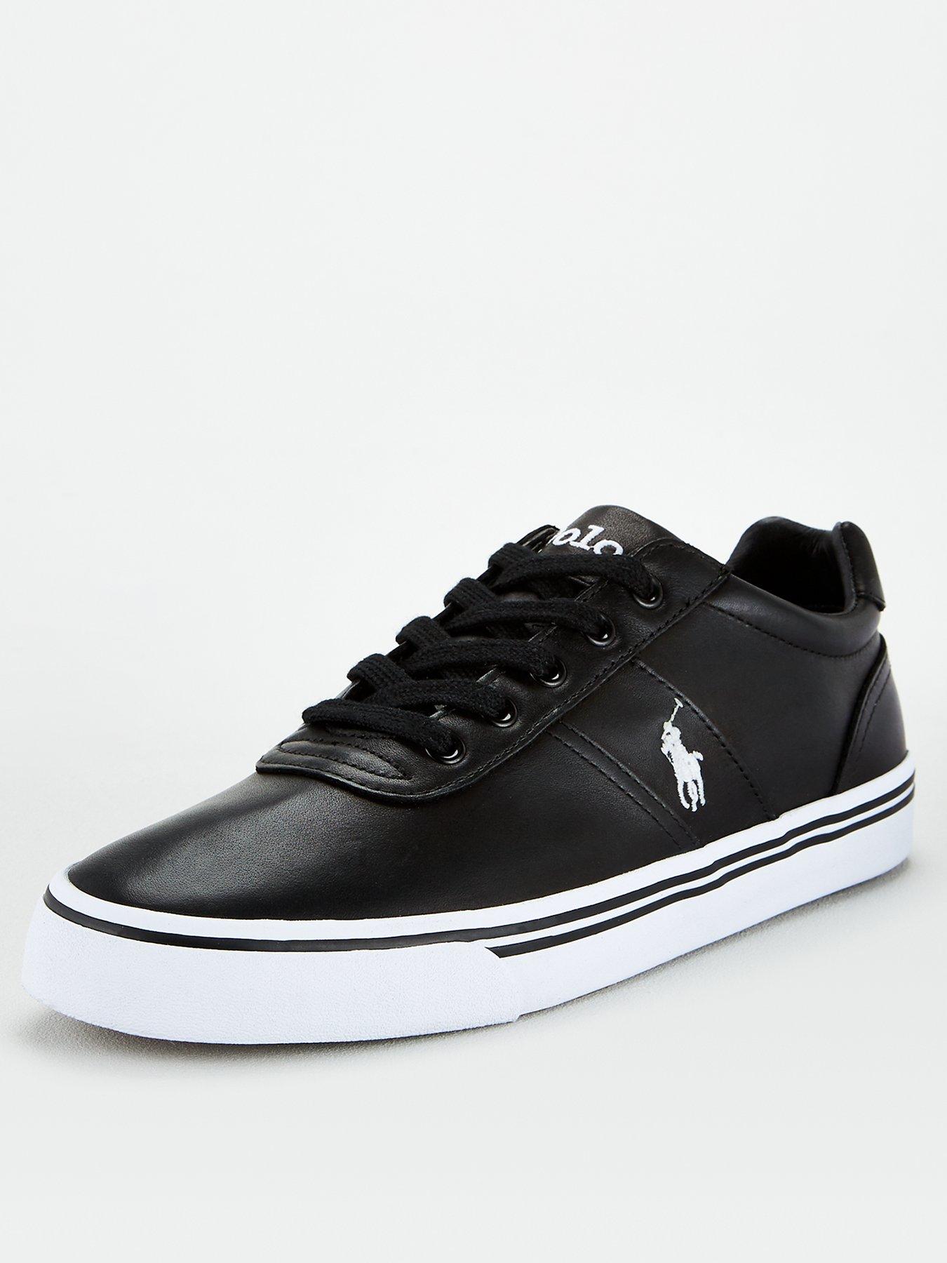 ralph lauren hanford leather trainers white