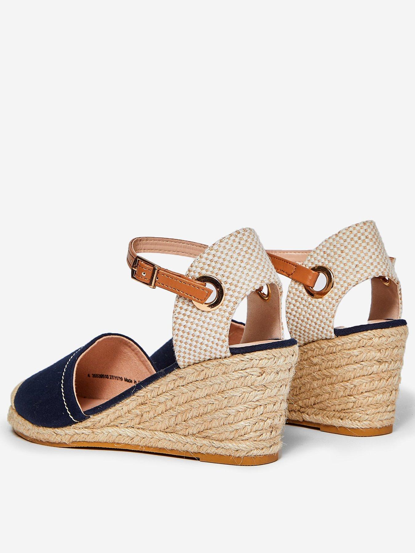 navy wedge sandals ireland