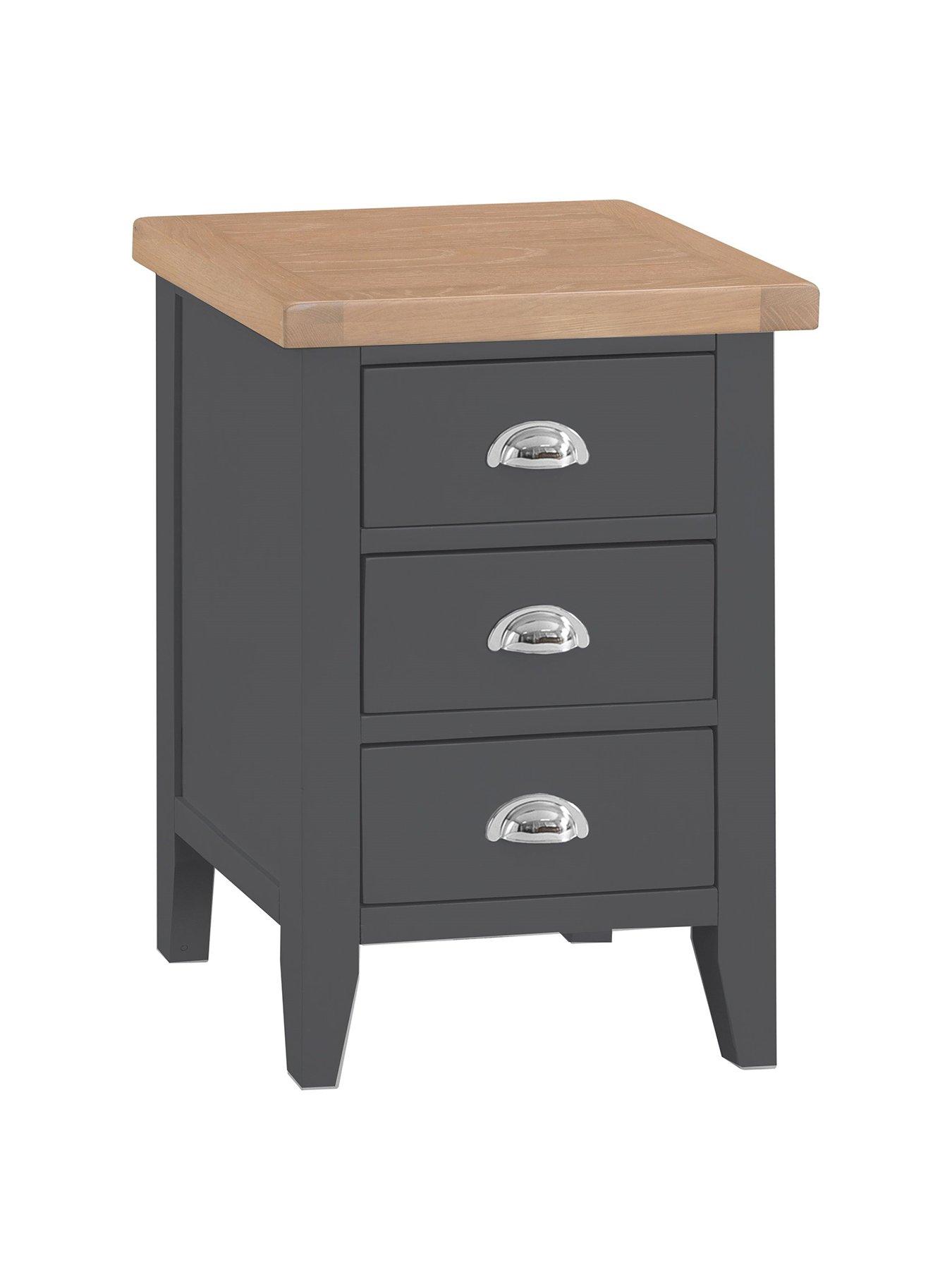 1 Drawer Fuss-free Assembly Contemporary Design Simba Oak Bedside Table 58 x 43 x 40 cm