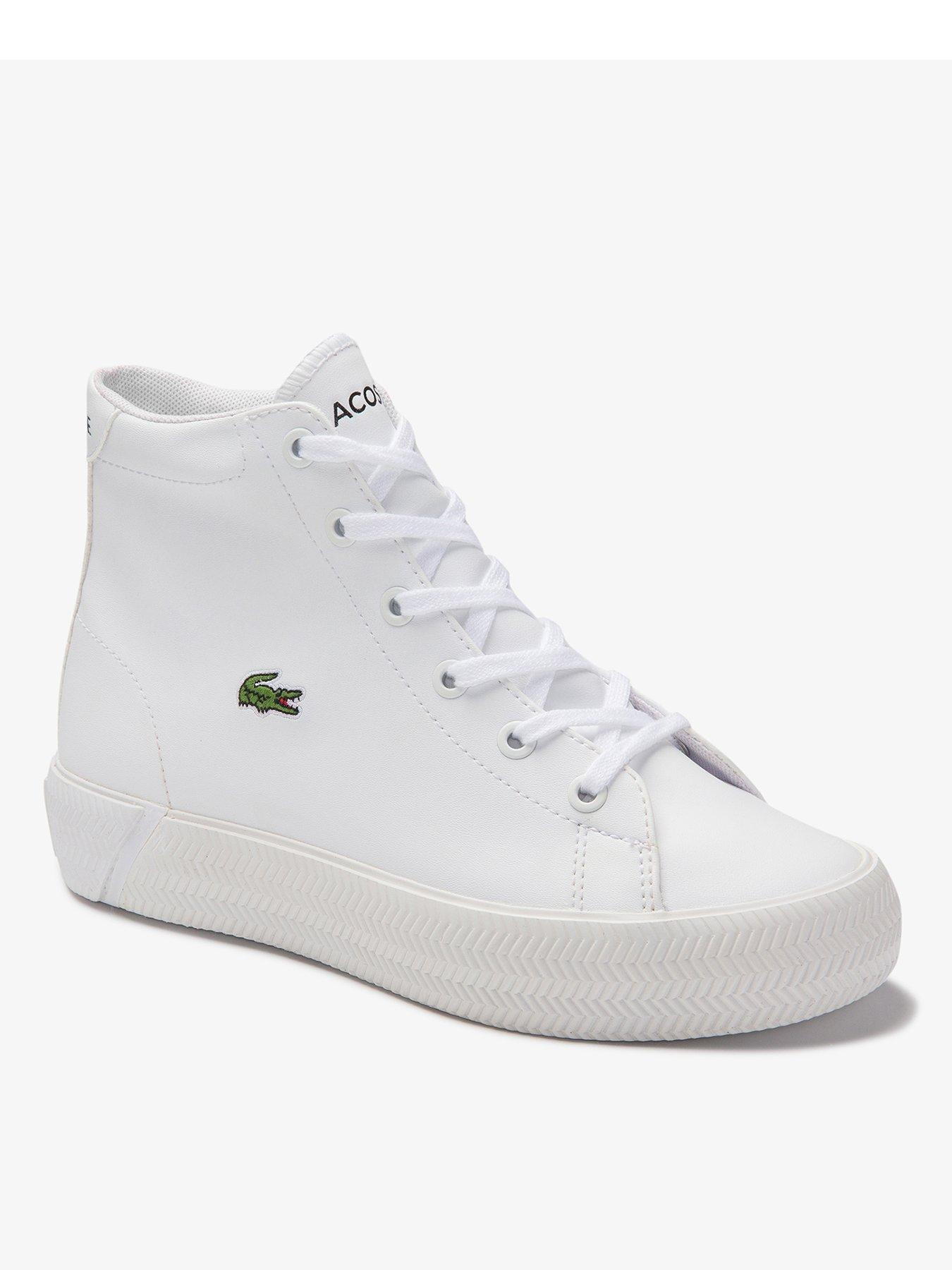 childrens black lacoste trainers