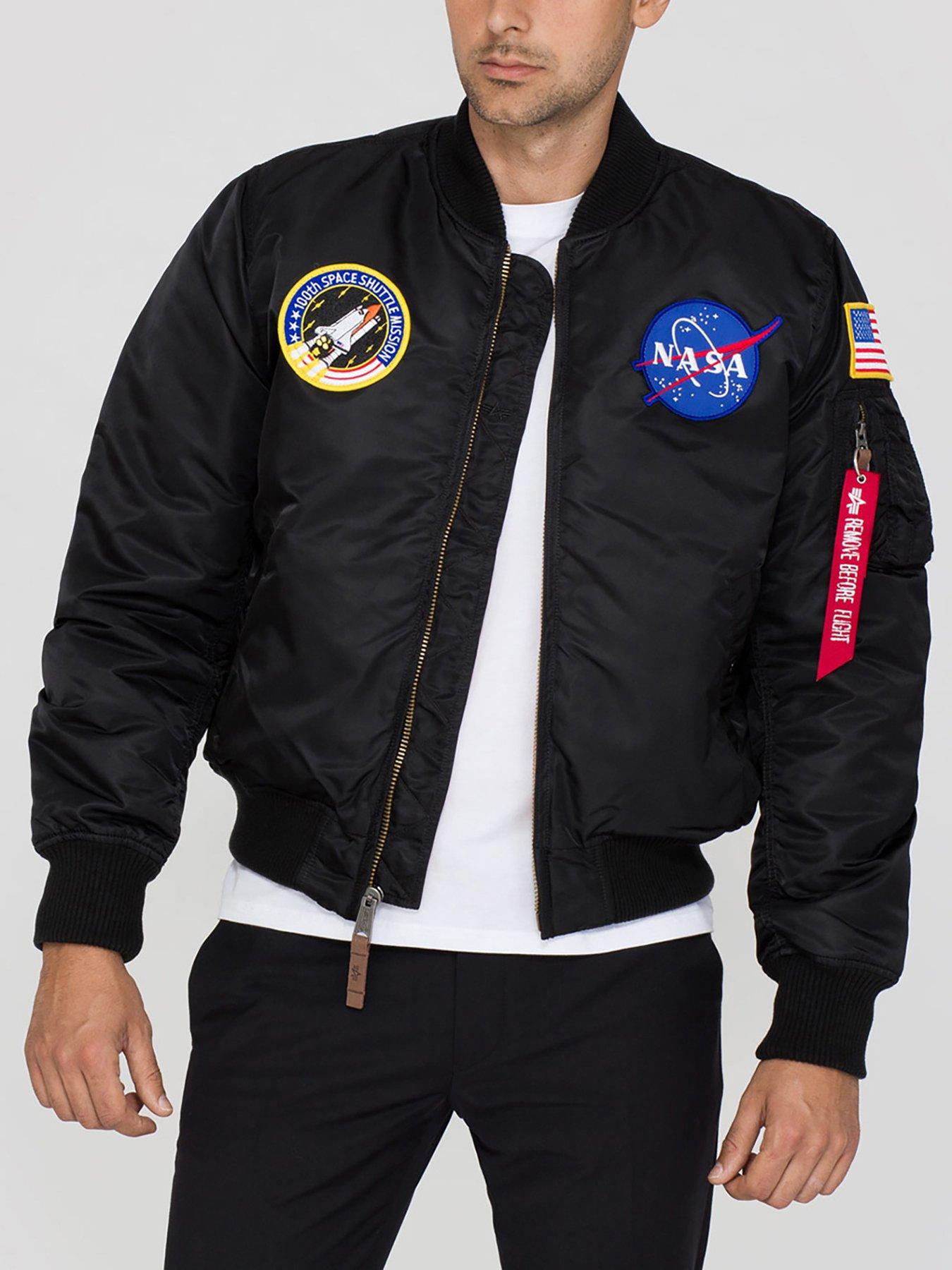 Alpha Industries Ma 1 Vs Nasa Bomber Jacket Black Littlewoodsireland Ie